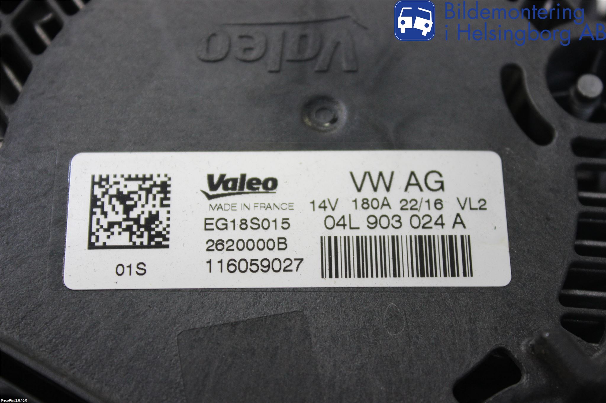 Audi A4/S4 B9 16-19 Generator