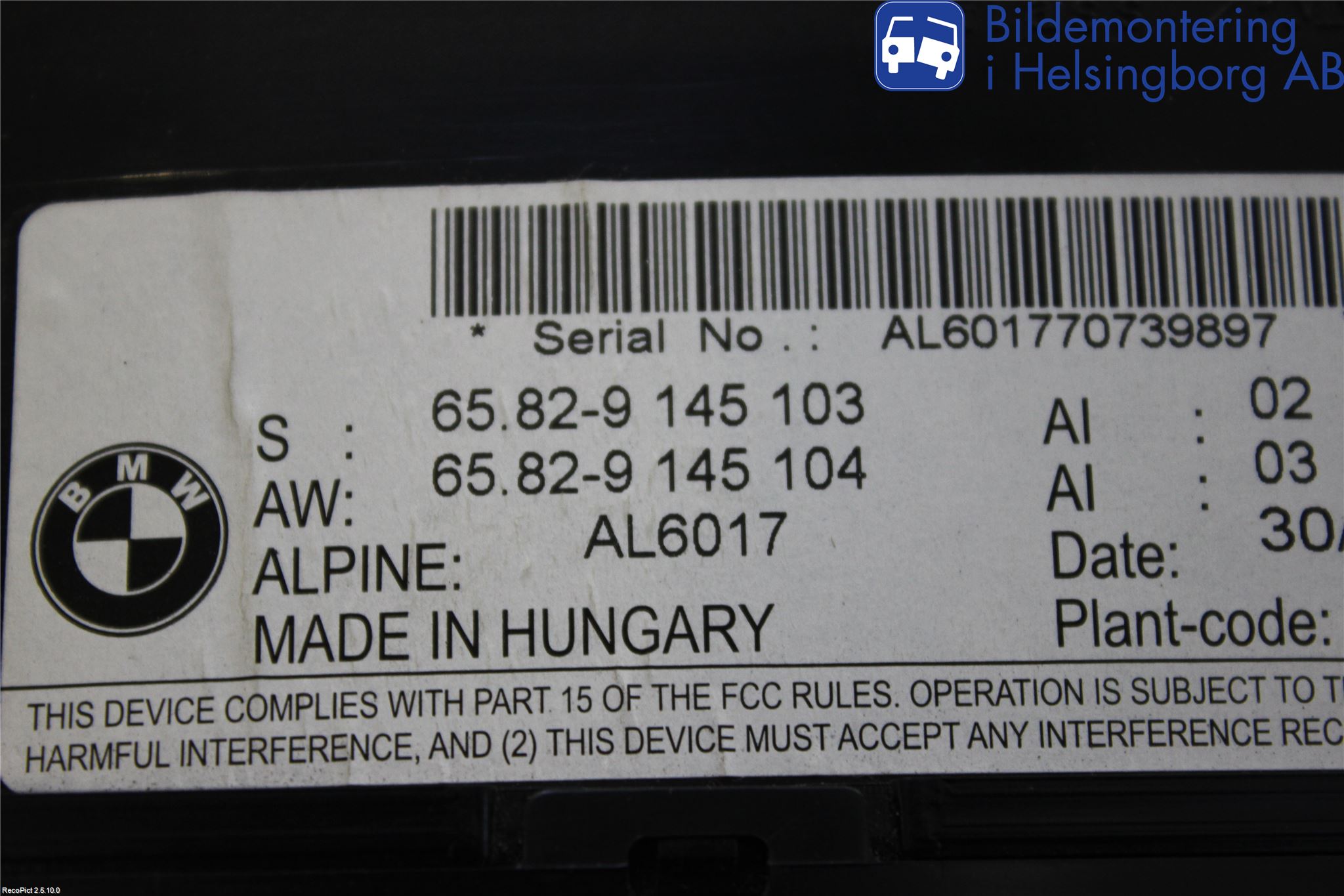 BMW 3 E92/93 Coupé/Cab 05-14 Kontrolldisplay