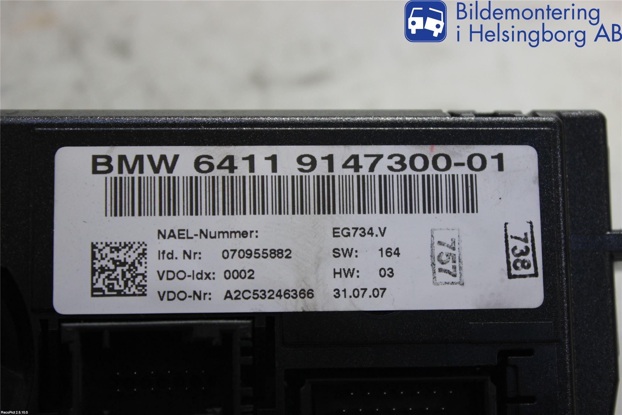 BMW 3 E92/93 Coupé/Cab 05-14 Ac Styrenhet Ac Manöveren