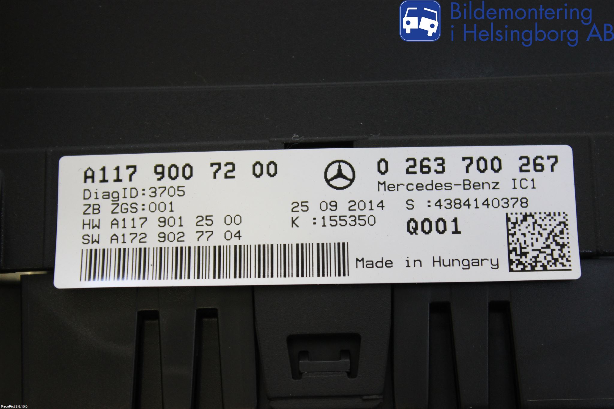 Mercedes-Benz MB CLA-KLASS (C117/X117) 13-19 Instrument Komb