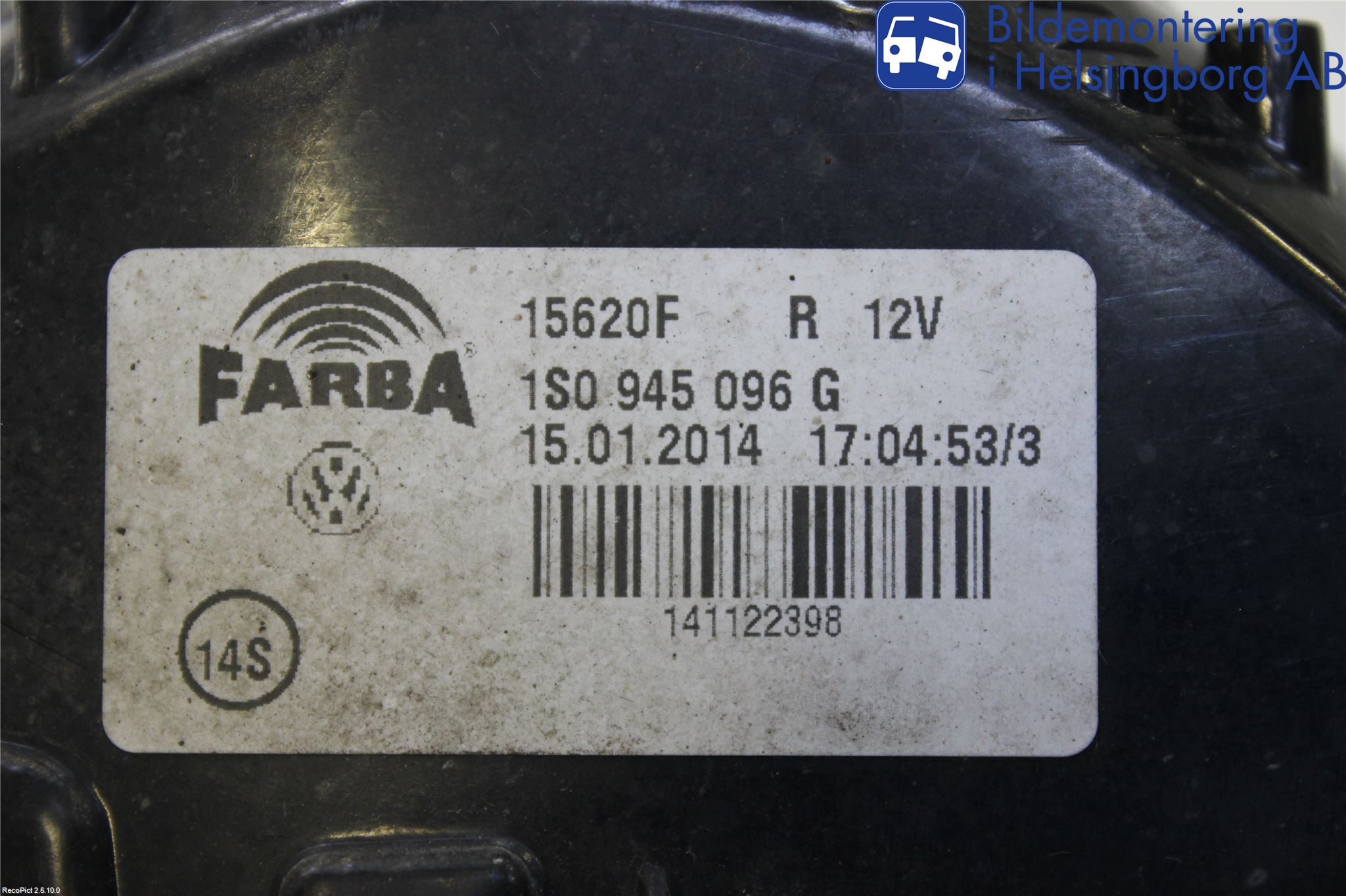 Volkswagen VW UP! / E-UP! Bakljus Höger