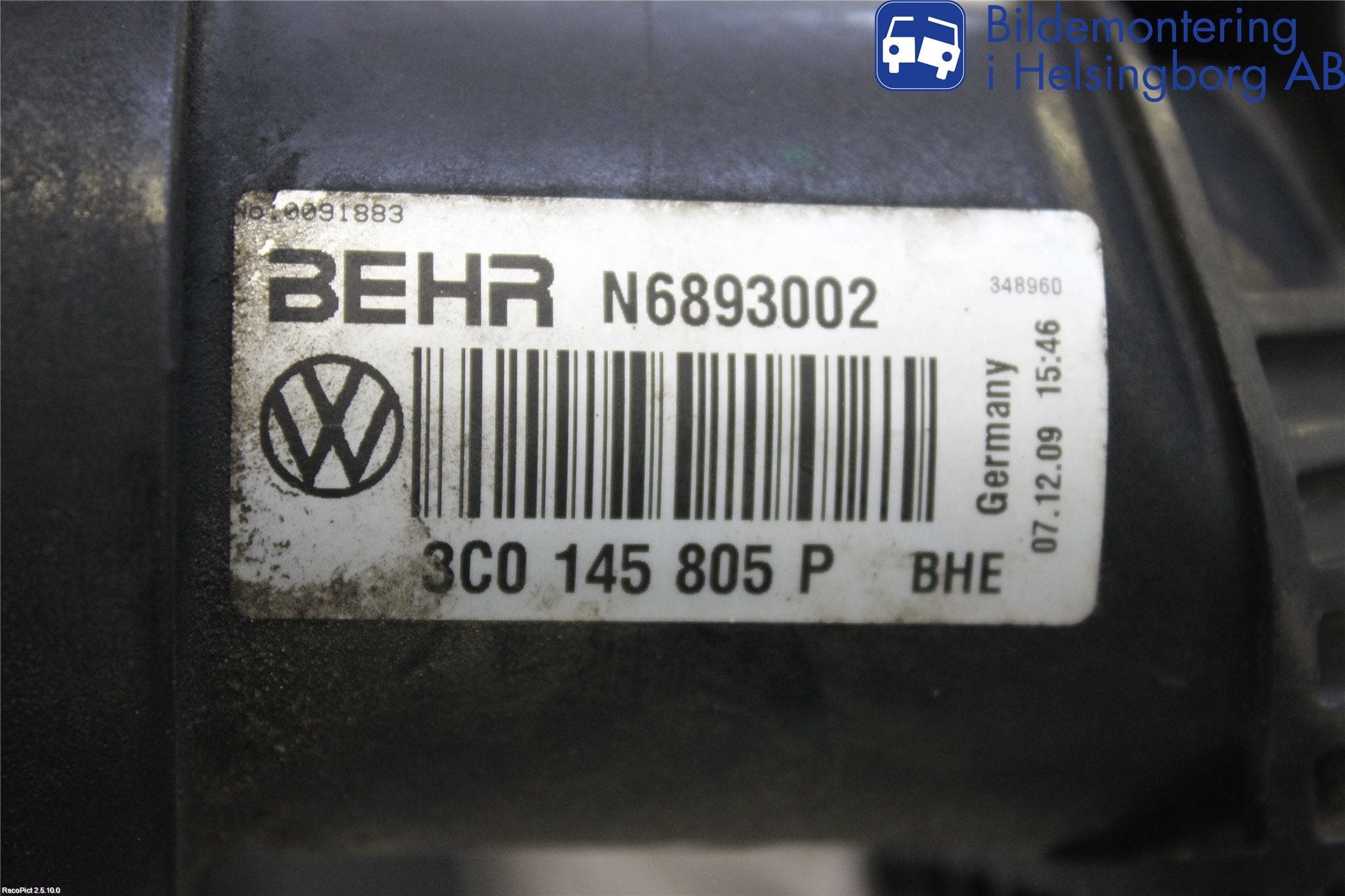 Volkswagen VW PASSAT 05-11 Laddluft-Intercooler Kyl