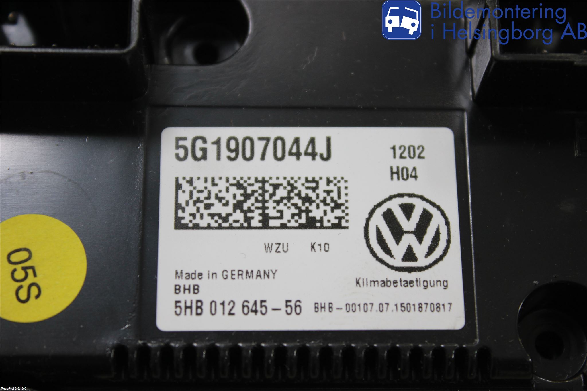 Volkswagen VW PASSAT 15-19 Ac Styrenhet Ac Manöveren
