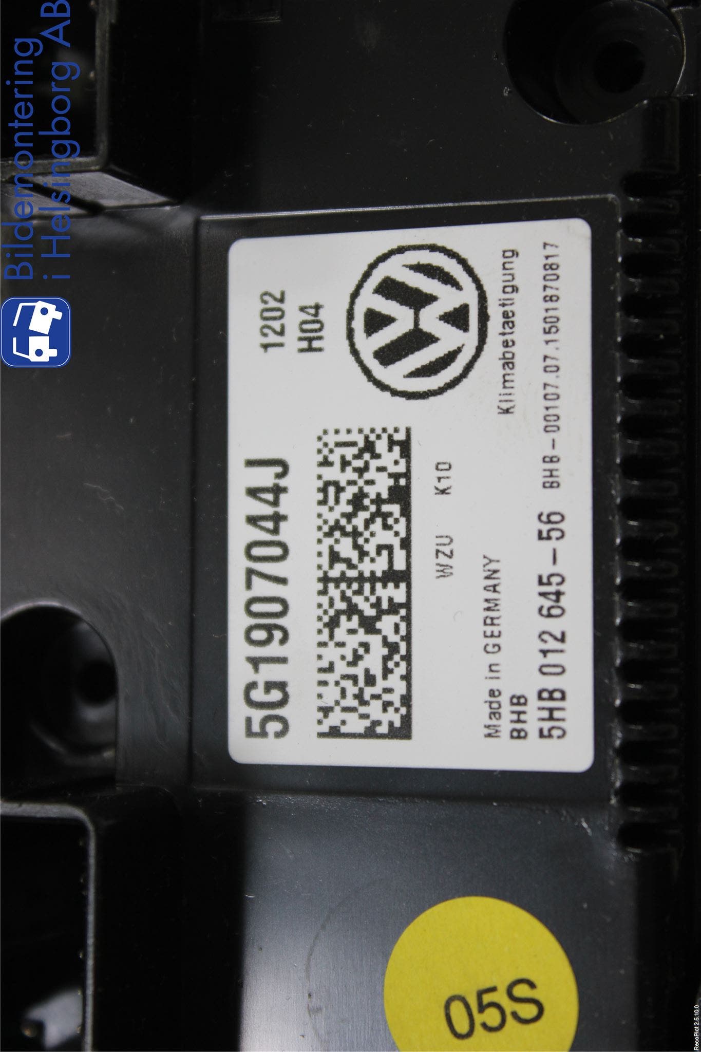 Volkswagen VW PASSAT 15-19 Ac Styrenhet Ac Manöveren