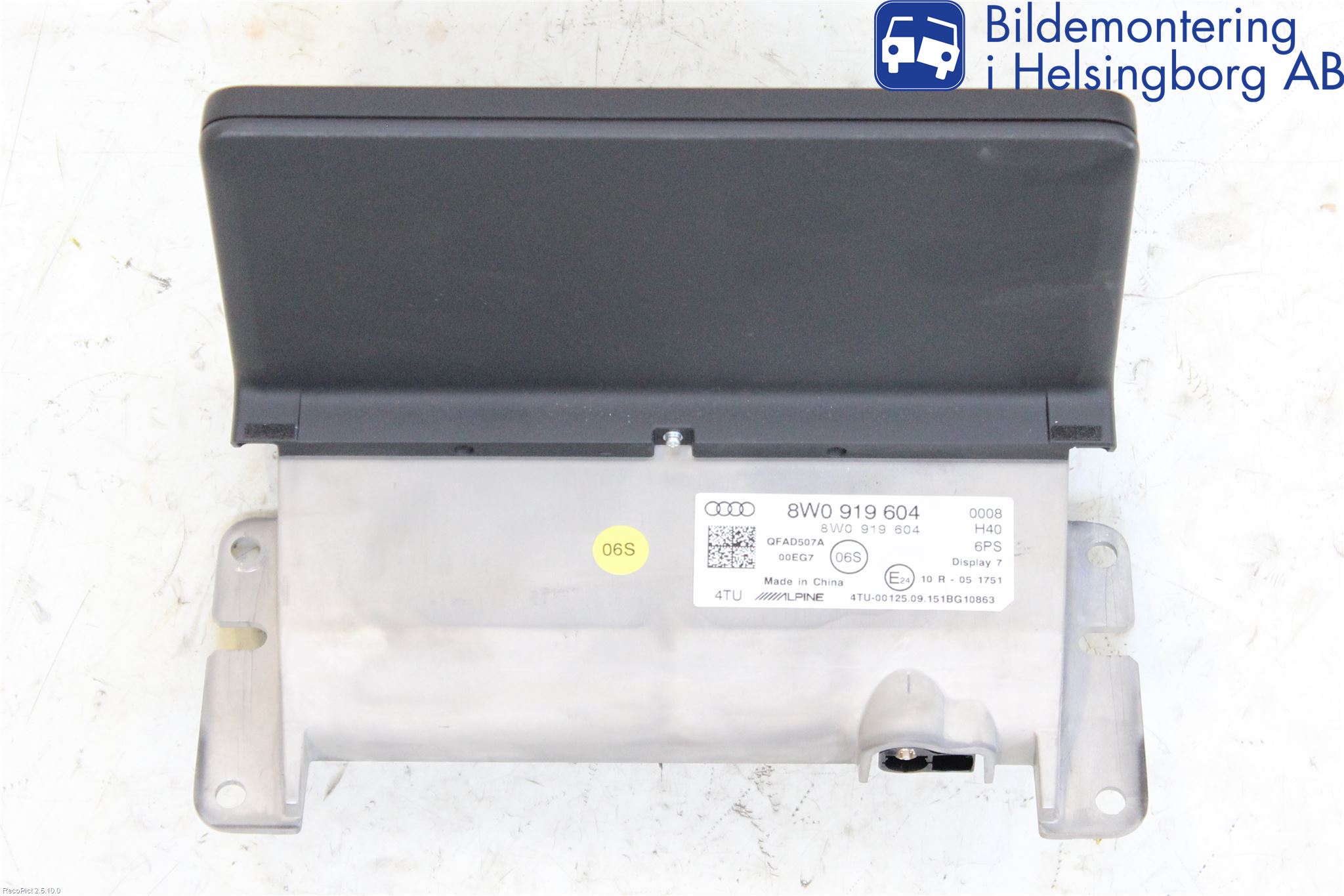 Audi A4/S4 B9 16-19 Kontrolldisplay