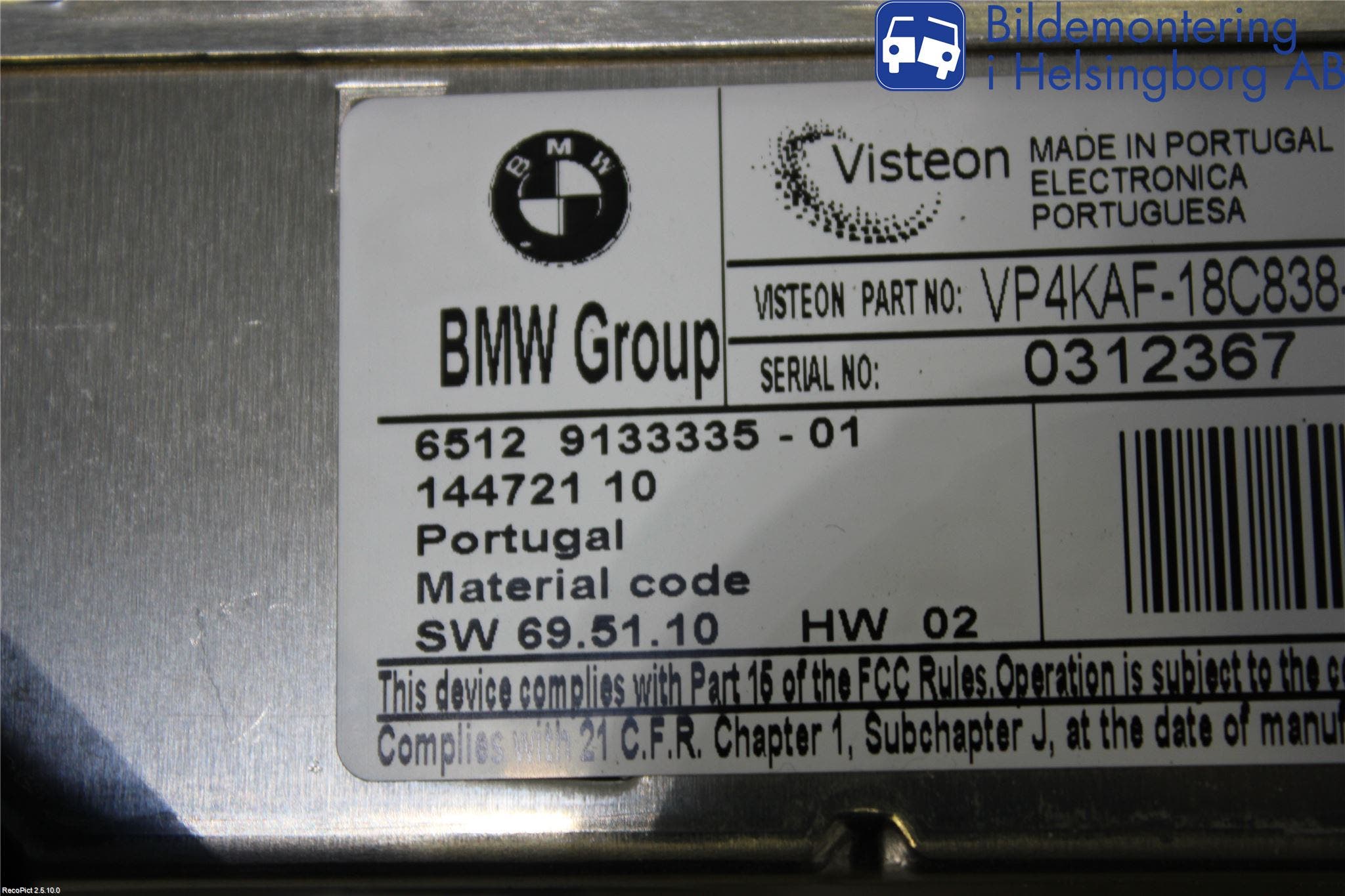 BMW 1 E87/81 5D/3D 03-11 Cd Radio - Multimediapanel