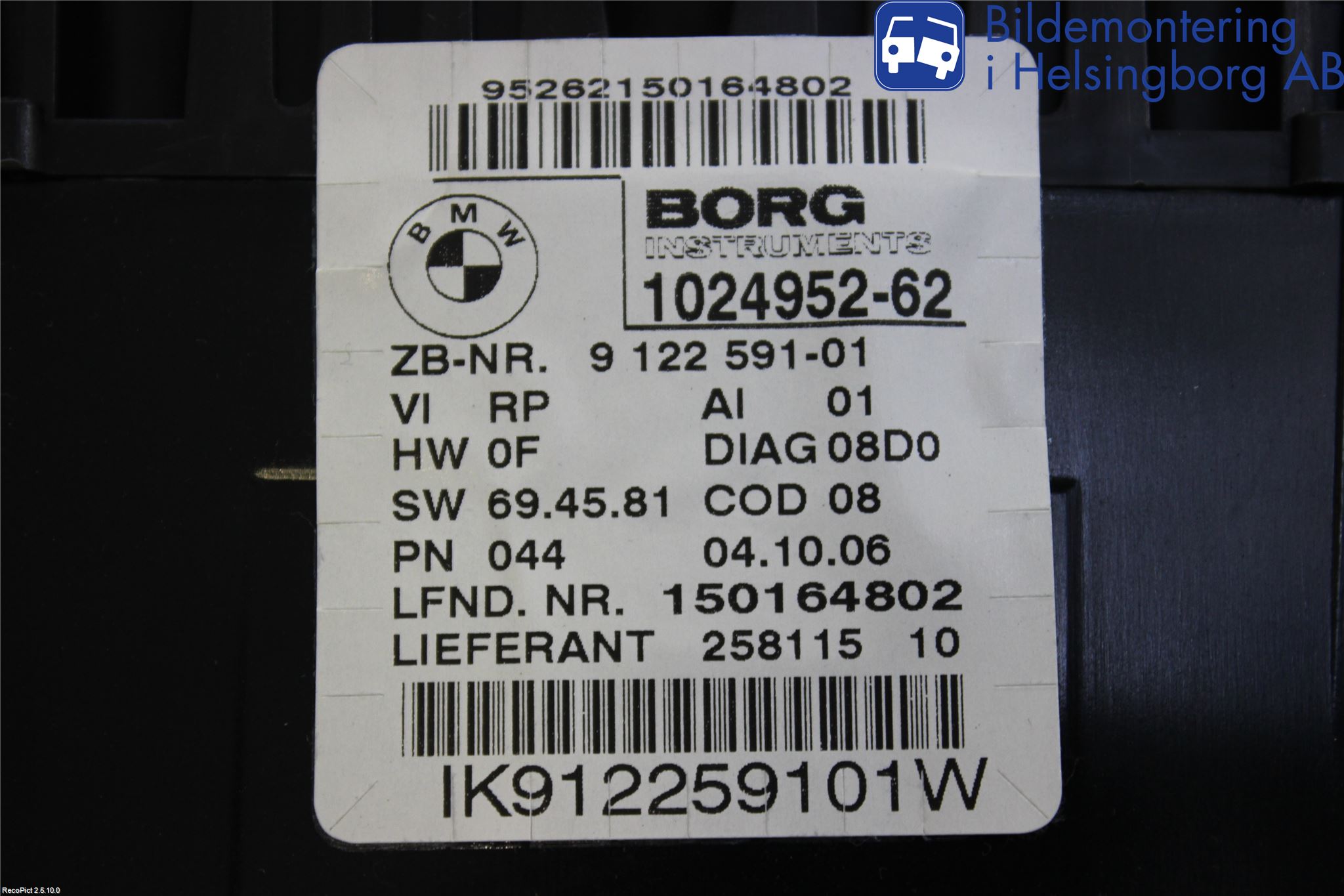 BMW 1 E87/81 5D/3D 03-11 Instrument Komb