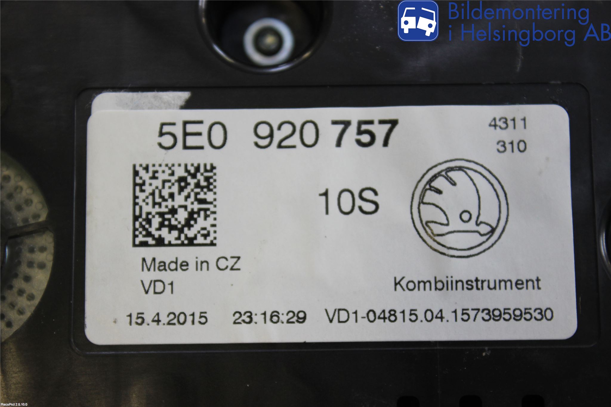 Skoda OCTAVIA (5E) 13-20 Instrument Komb