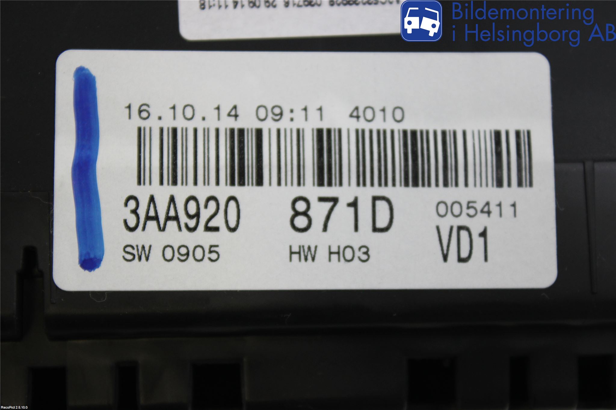 Volkswagen VW PASSAT 15-19 Instrument Komb