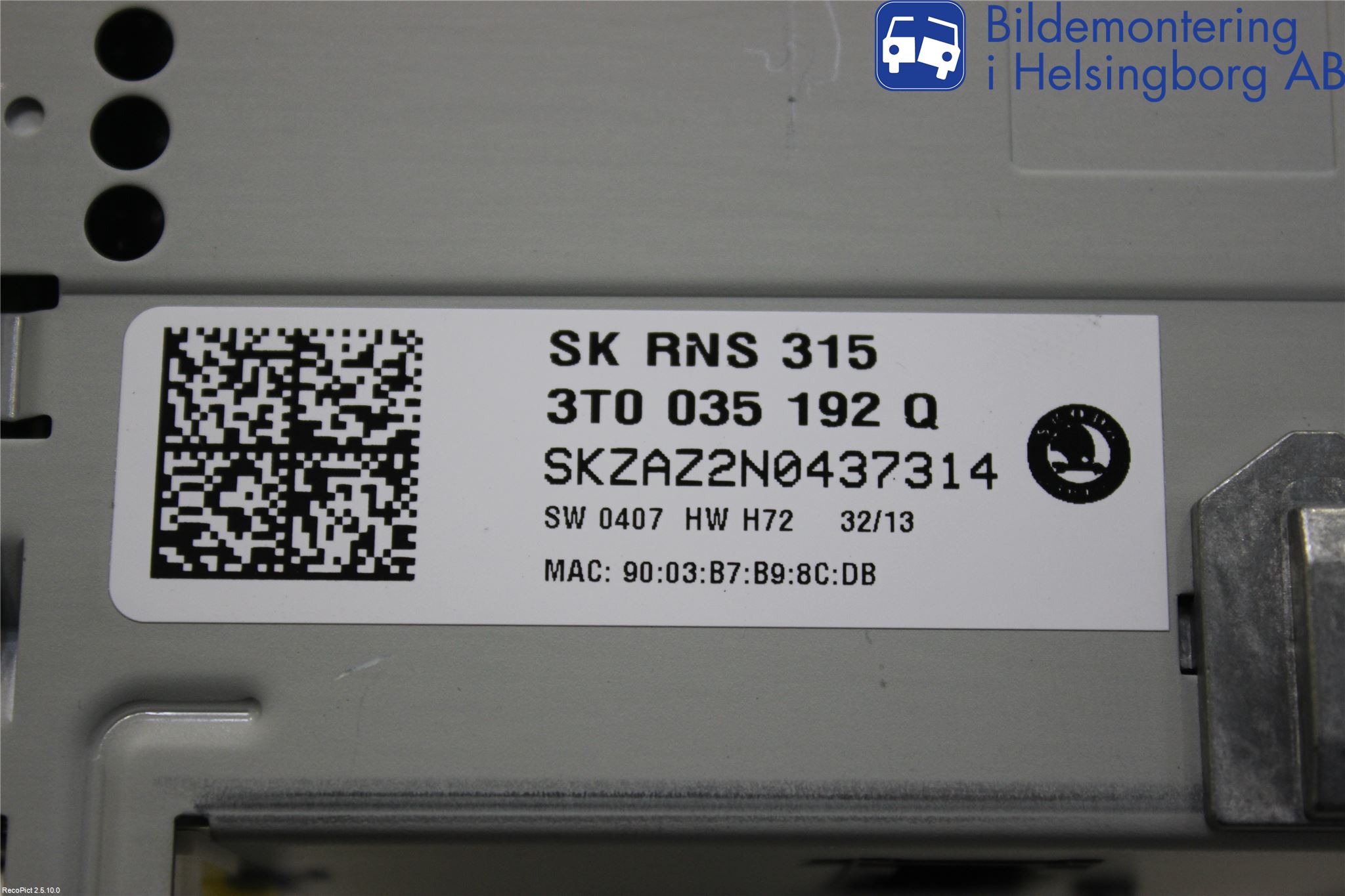 Skoda SUPERB 09-15 Cd Radio - Multimediapanel