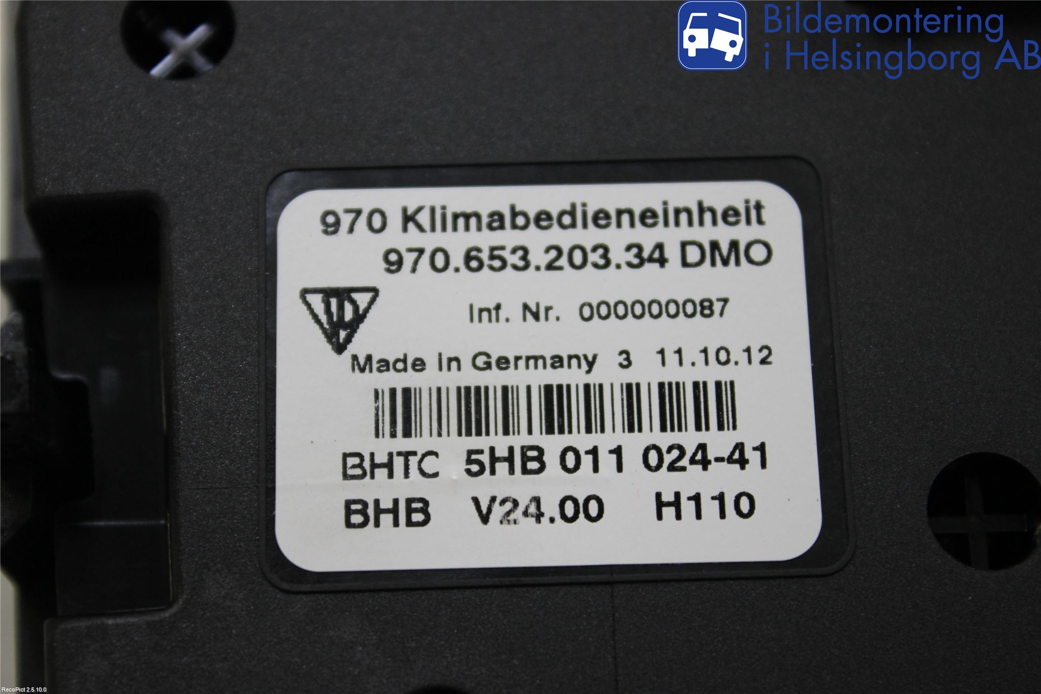 Porsche PANAMERA 09- Ac Styrenhet Ac Manöveren