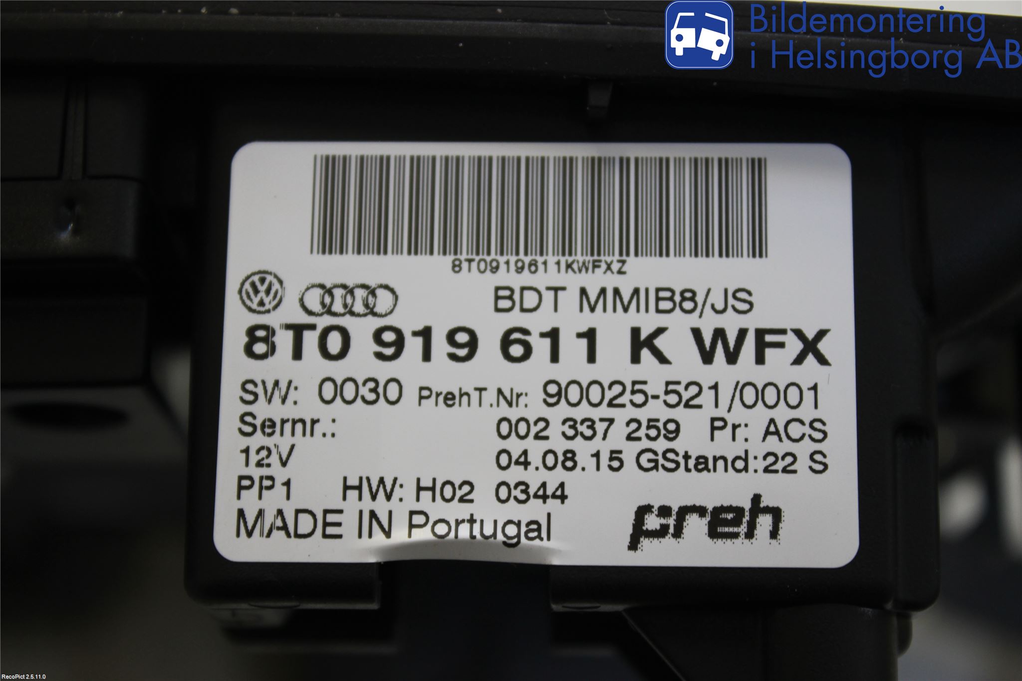 Audi A4 12-15 Cd Radio - Multimediapanel