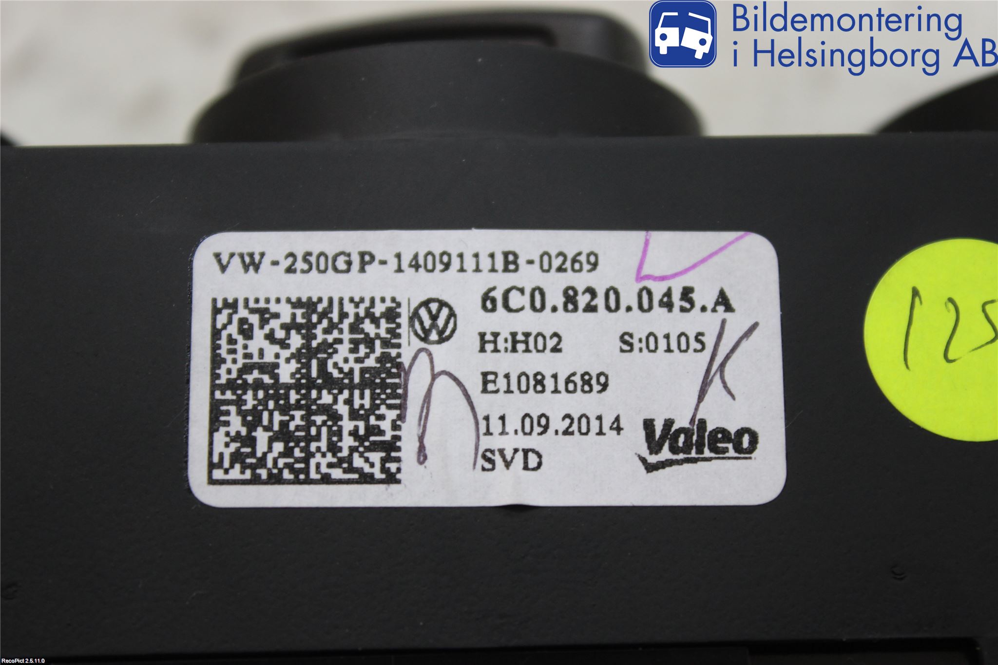 Volkswagen VW POLO 10-17 Värmereglage