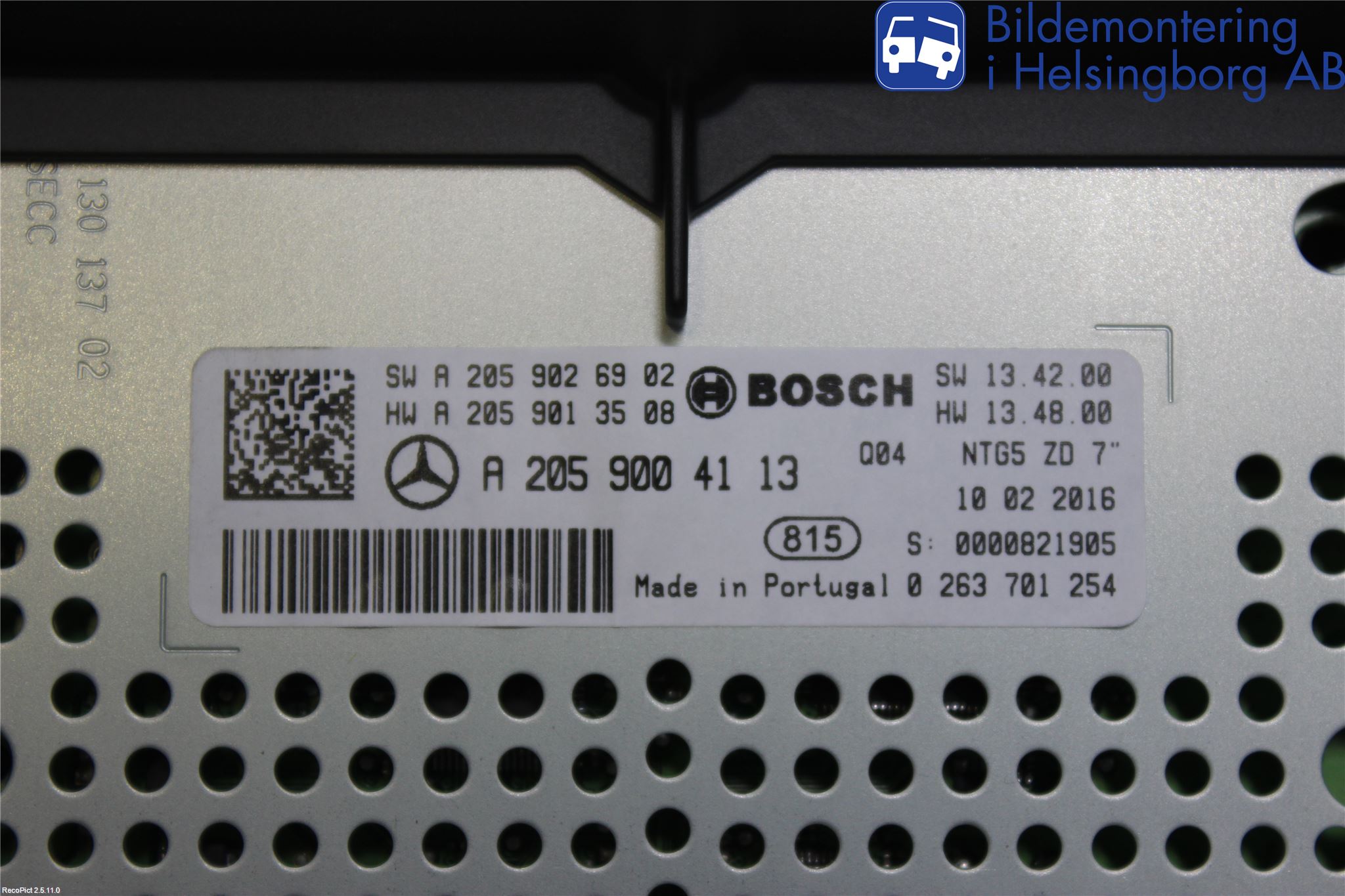 Mercedes-Benz MB C-KLASS (W205) 14-21 Kontrolldisplay