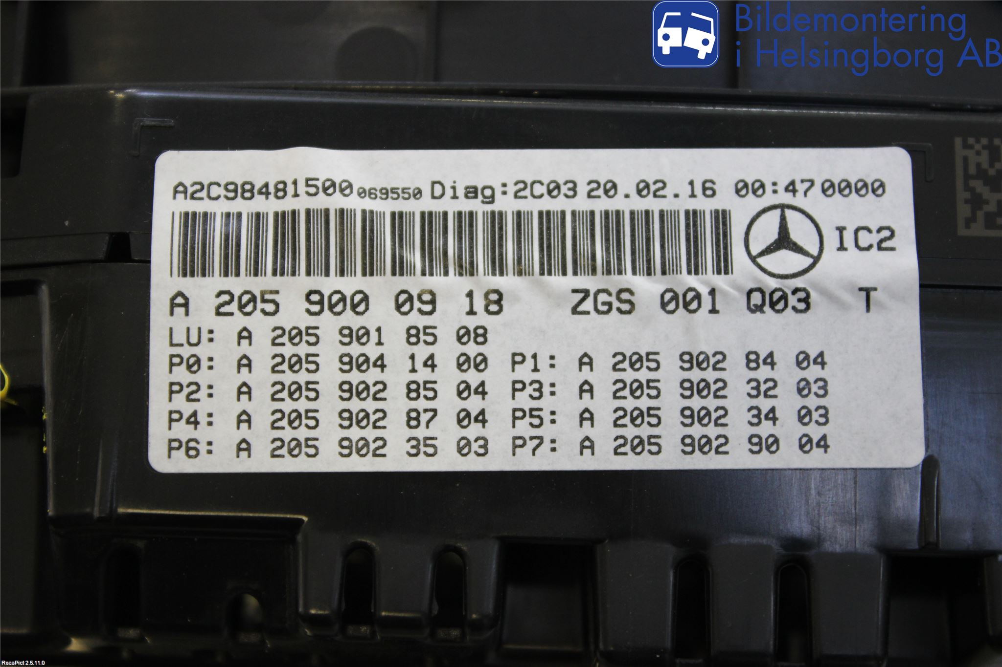 Mercedes-Benz MB C-KLASS (W205) 14-21 Instrument Komb