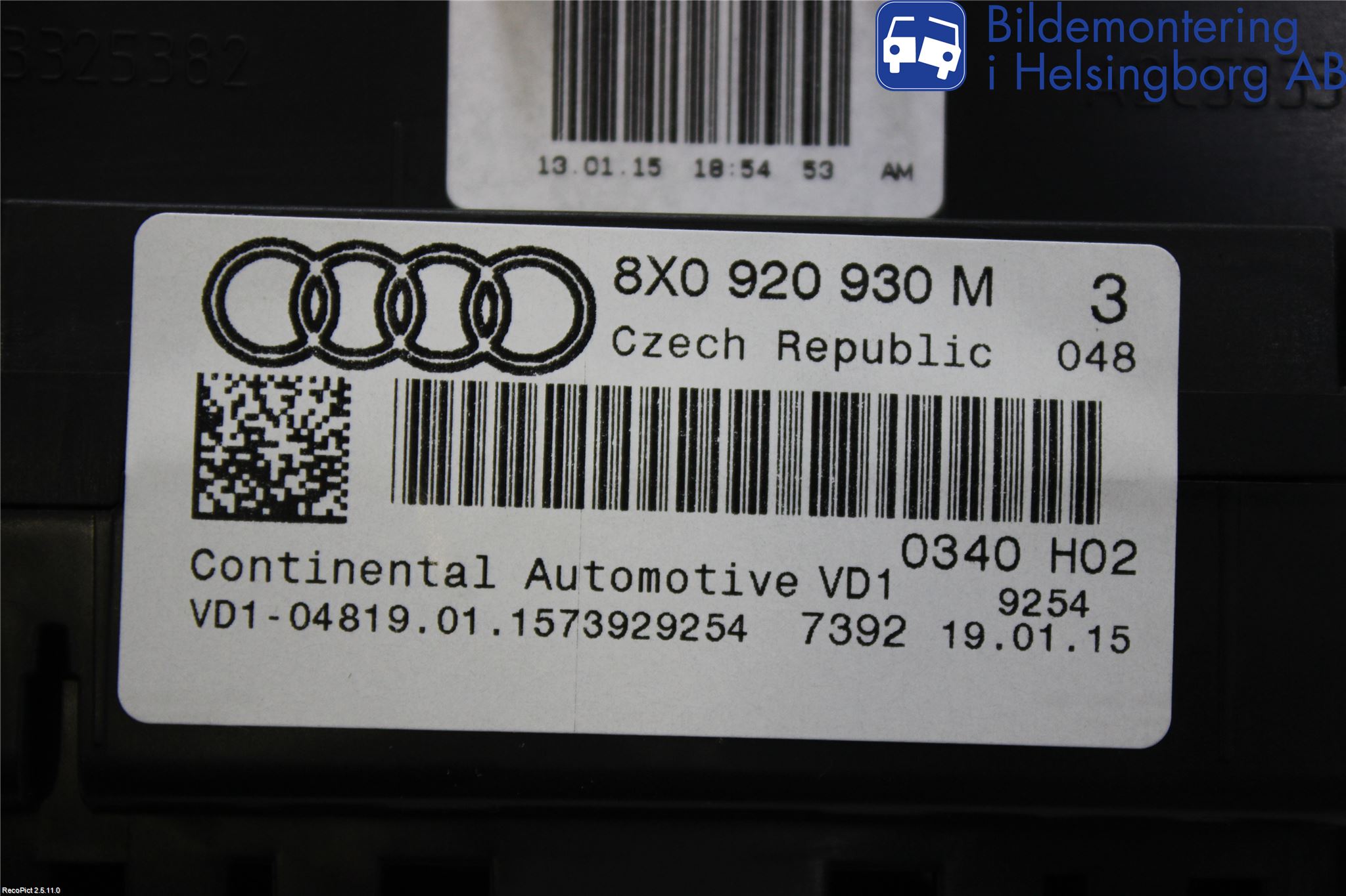 Audi A1/S1 11-18 Instrument Komb