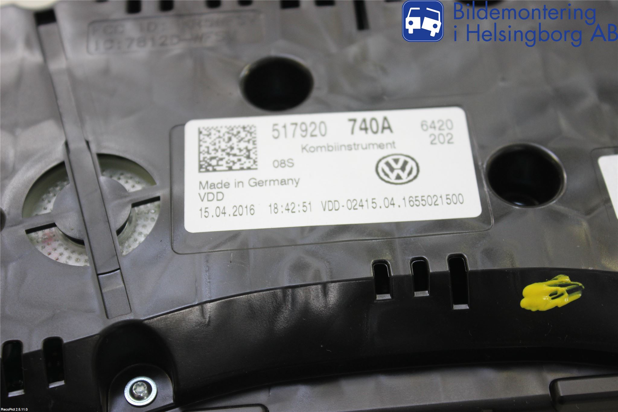 Volkswagen VW GOLF SPORTSVAN 15-20 Instrument Komb