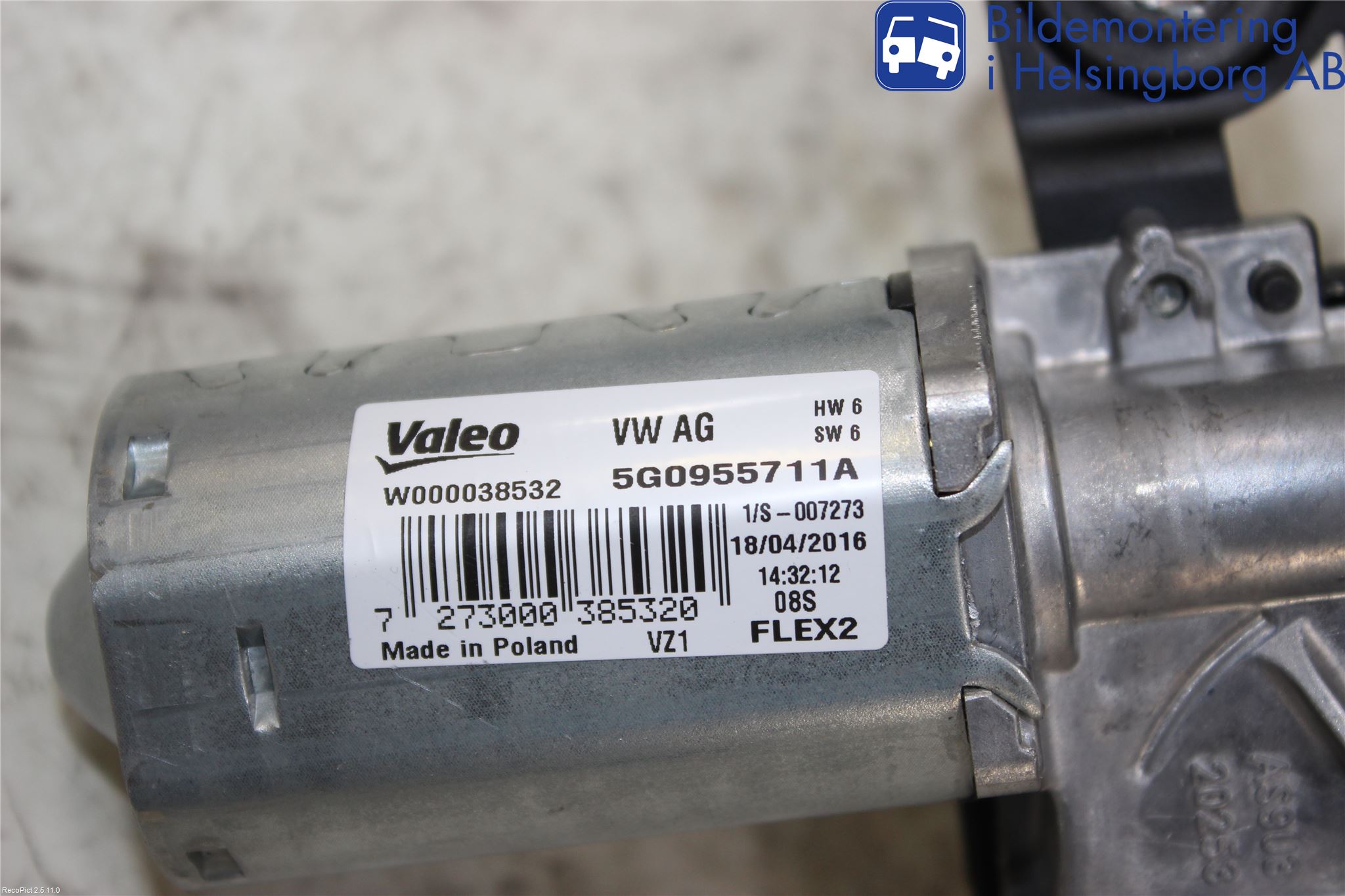Volkswagen VW GOLF SPORTSVAN 15-20 Torkarmotor Baklucka