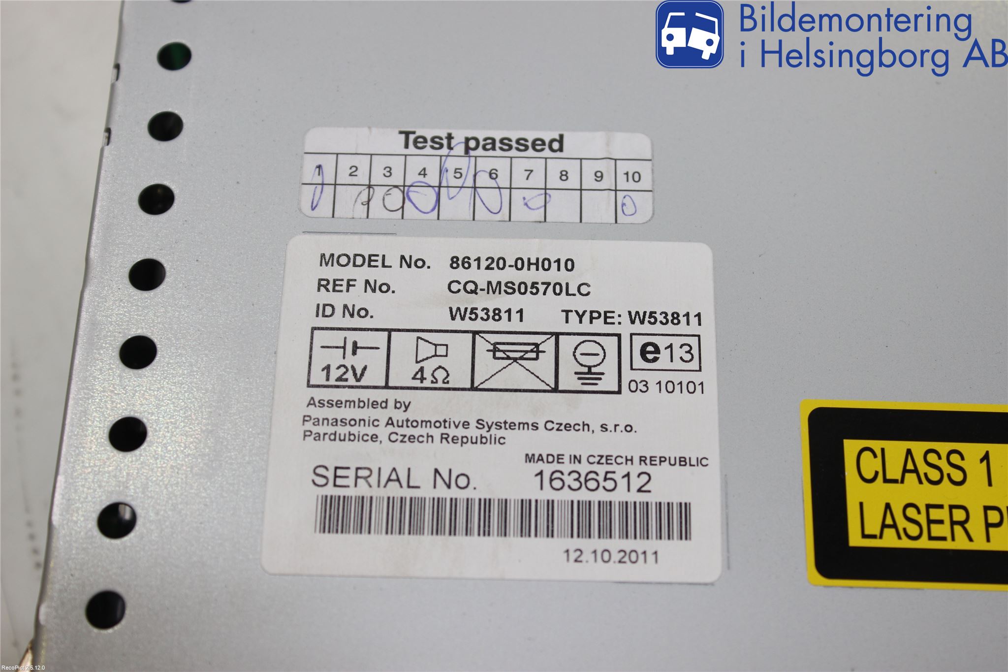 Peugeot 107 Cd Radio - Multimediapanel