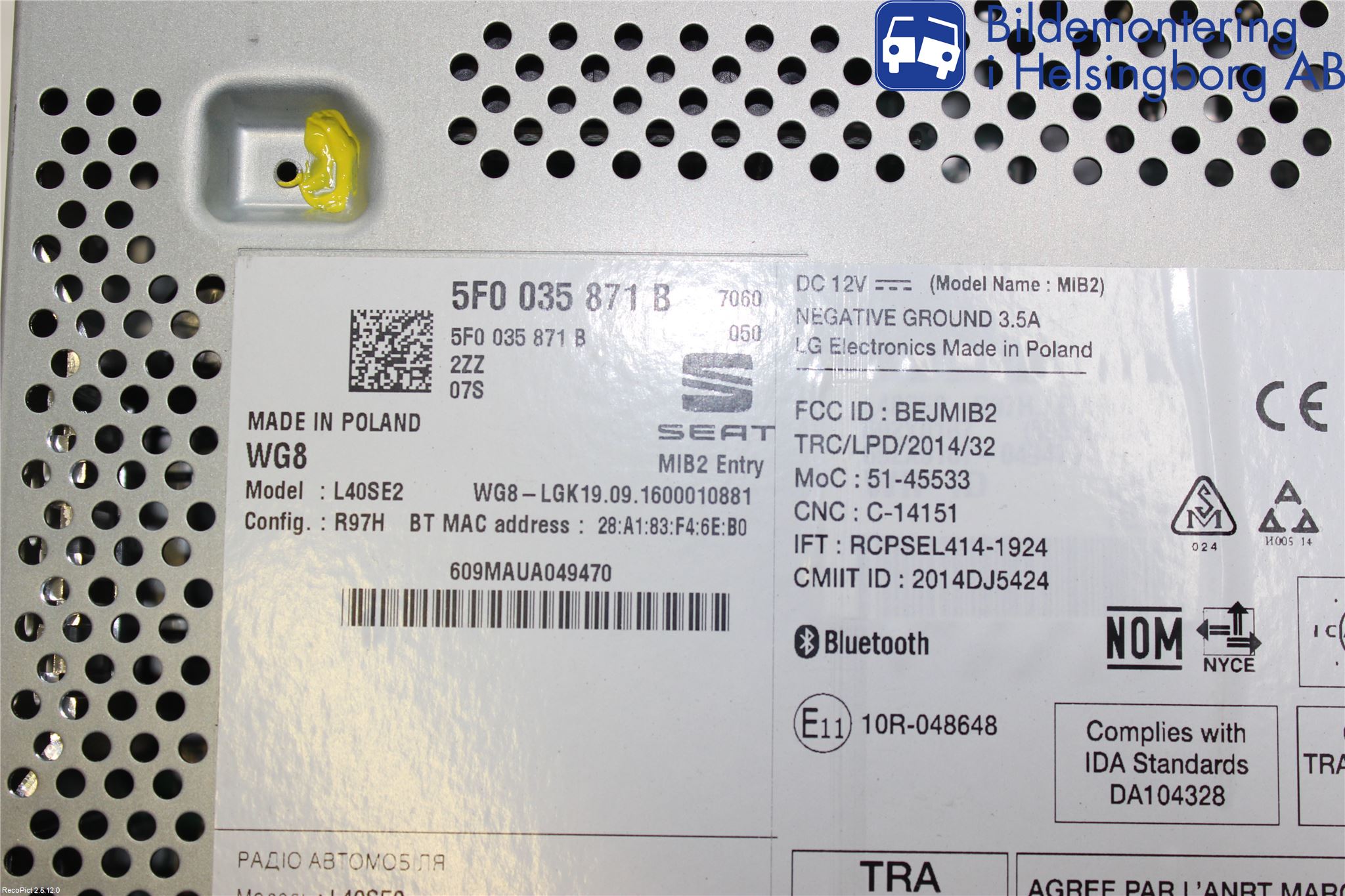 Seat IBIZA IV 08-16 Cd Radio - Multimediapanel