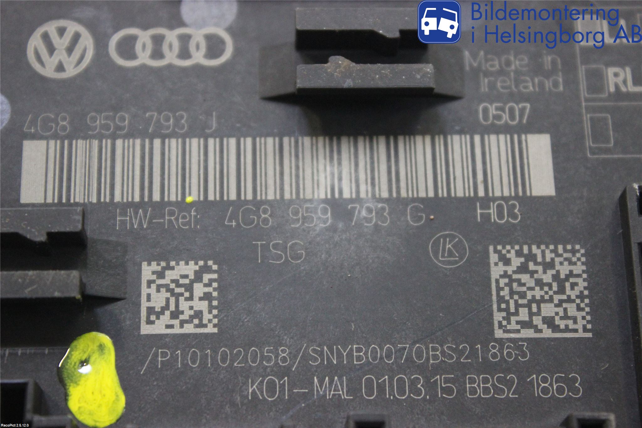 Audi A6/S6 4G 11-18 Styrenhet Dörr