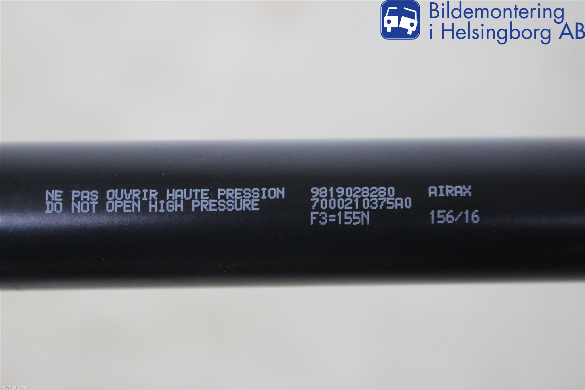 Peugeot PARTNER 16-18 Gasfjäder Baklucka