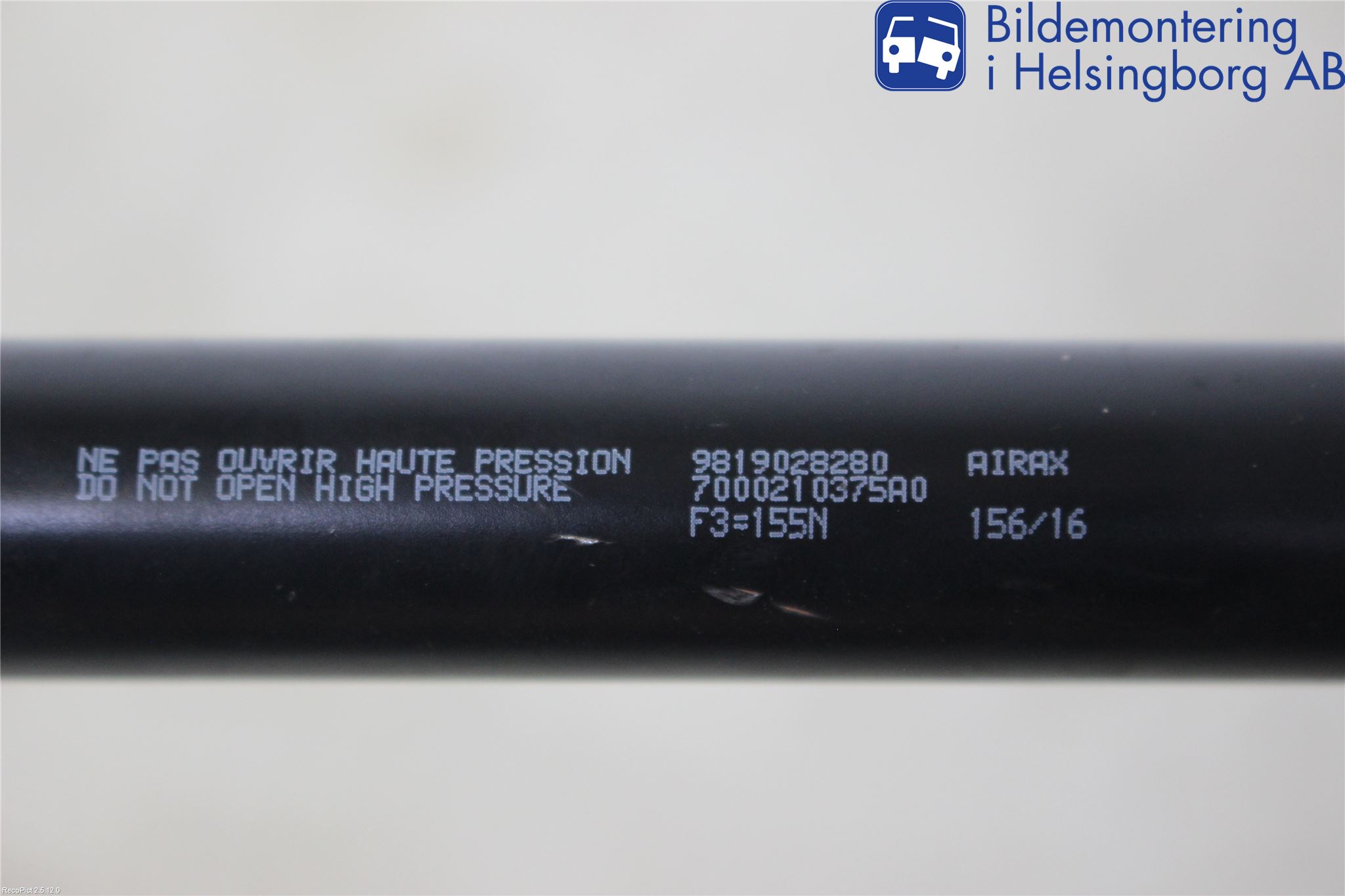 Peugeot PARTNER 16-18 Gasfjäder Baklucka