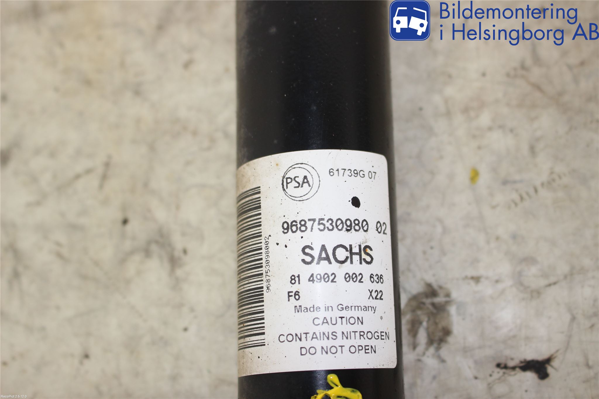 Peugeot PARTNER 16-18 Stötdämpare Bak