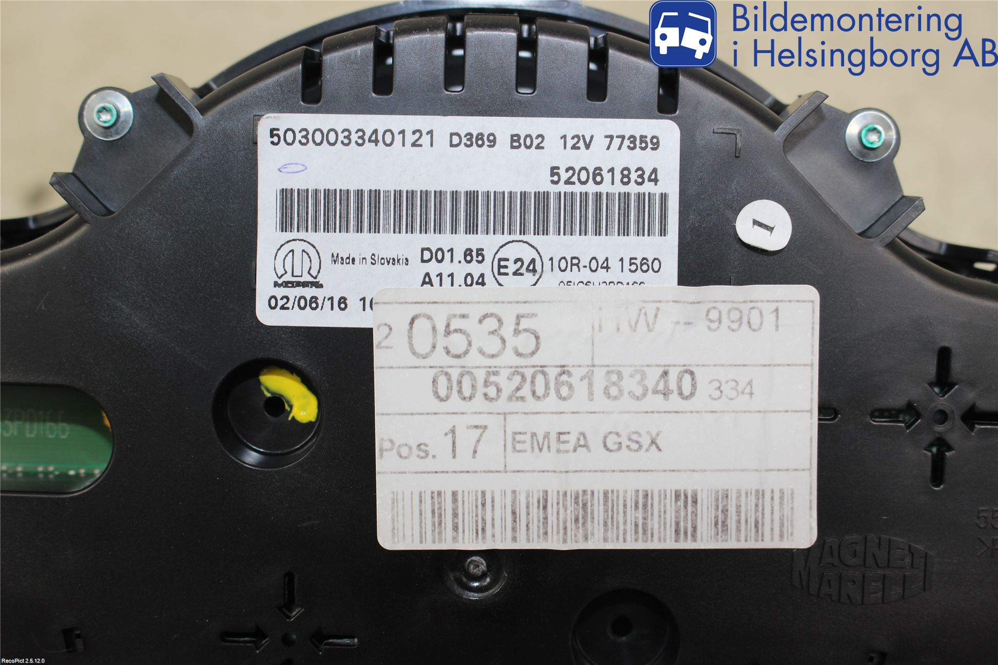 Fiat 500X 15- Instrument Komb