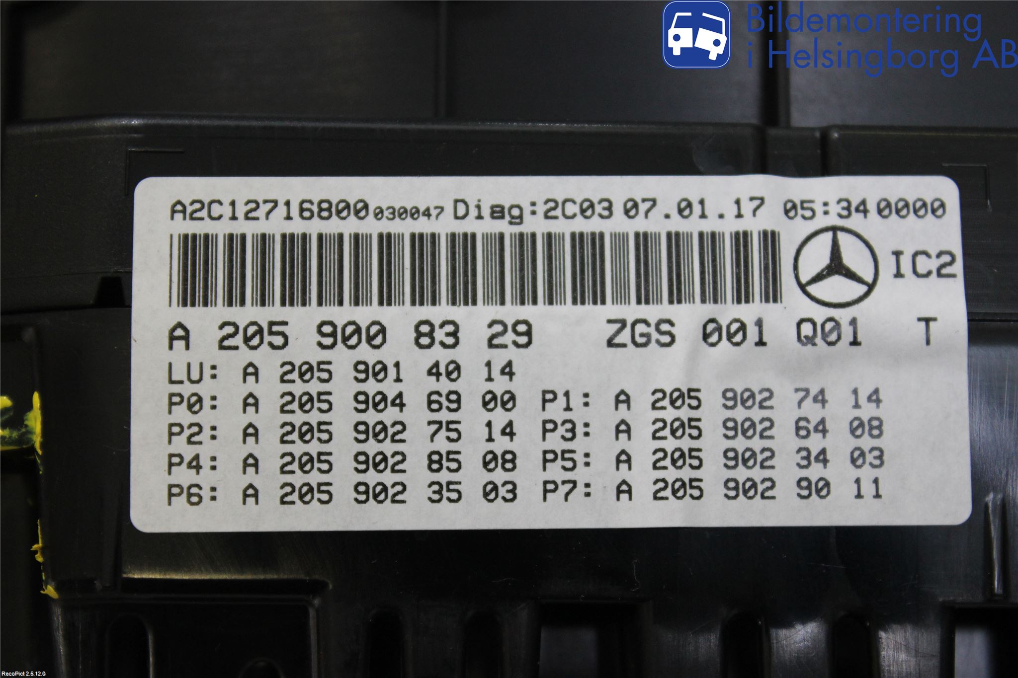 Mercedes-Benz MB C-KLASS (W205) 14-21 Instrument Komb
