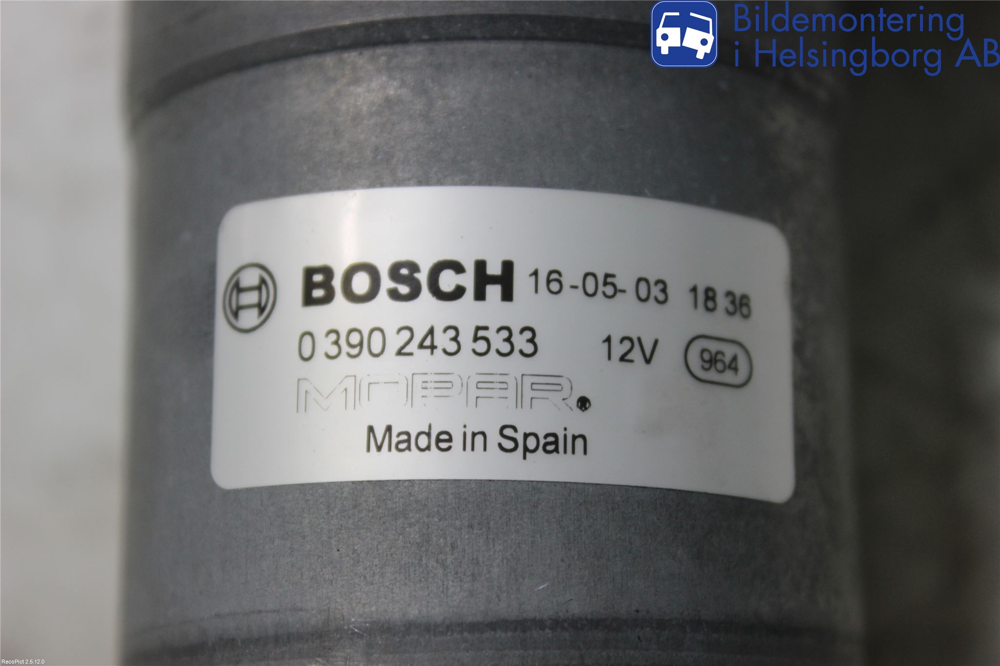 Fiat 500X 15- Torkarmotor Vindruta