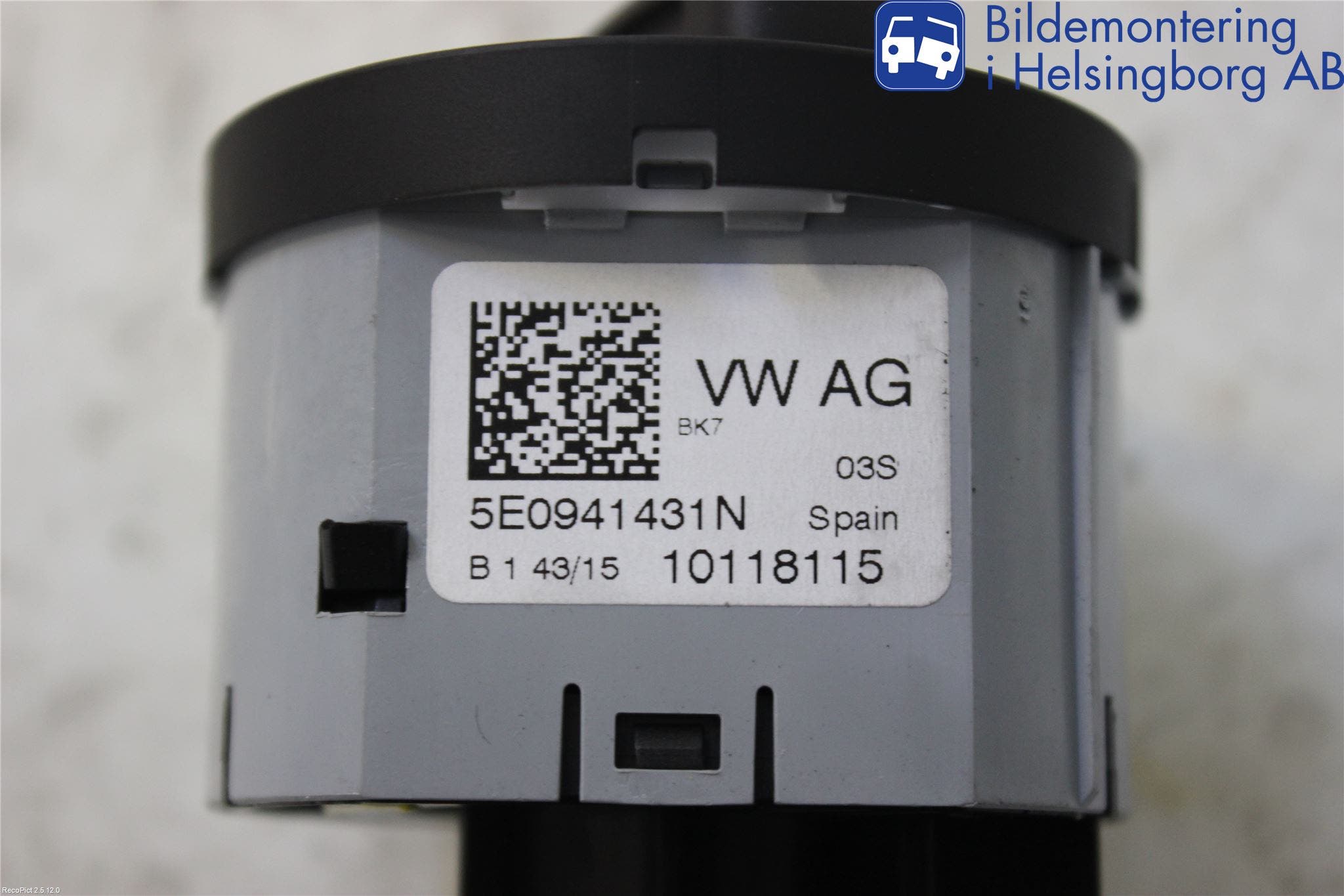 Skoda RAPID Strömställare Ljus