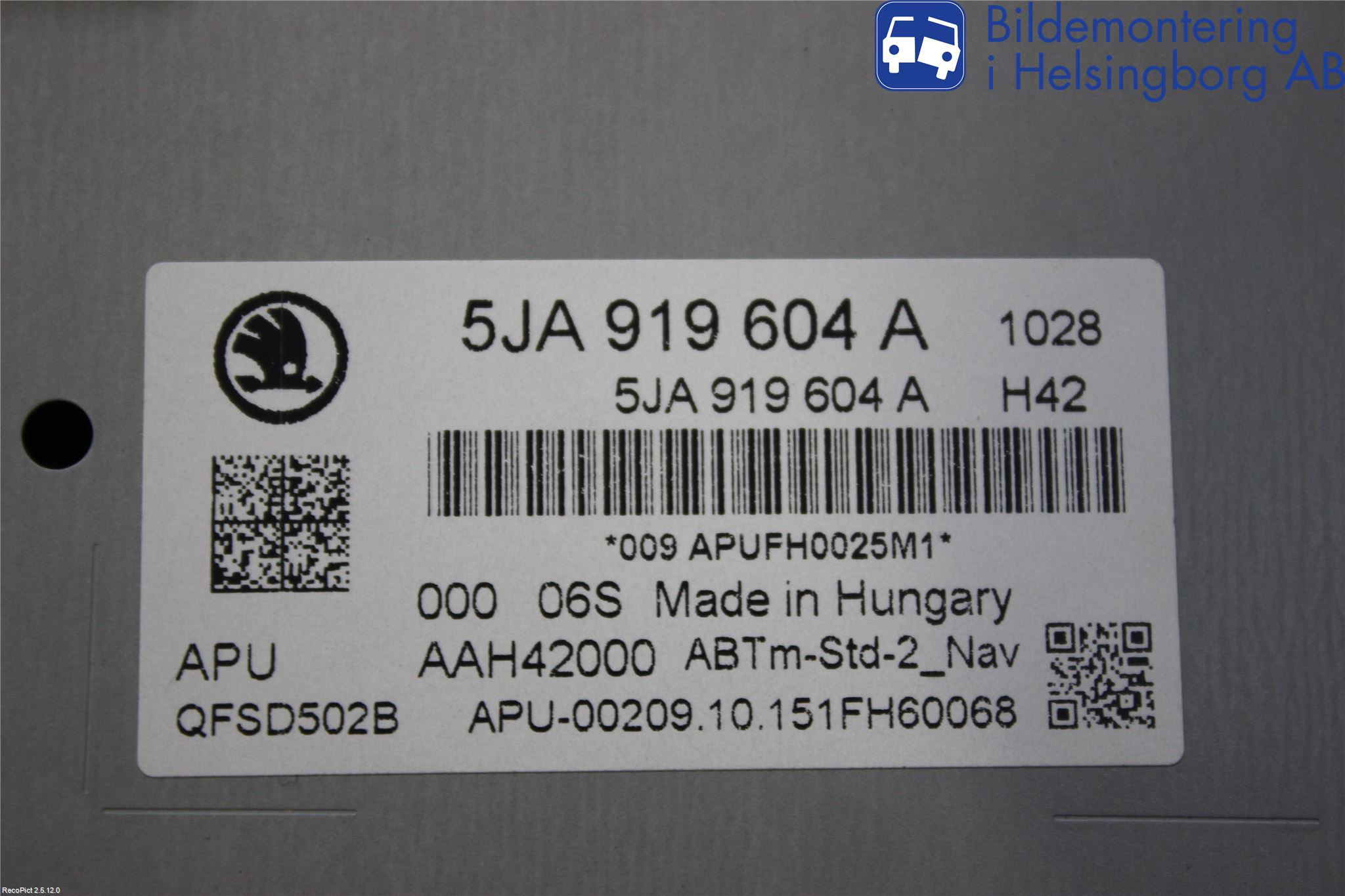 Skoda RAPID Kontrolldisplay