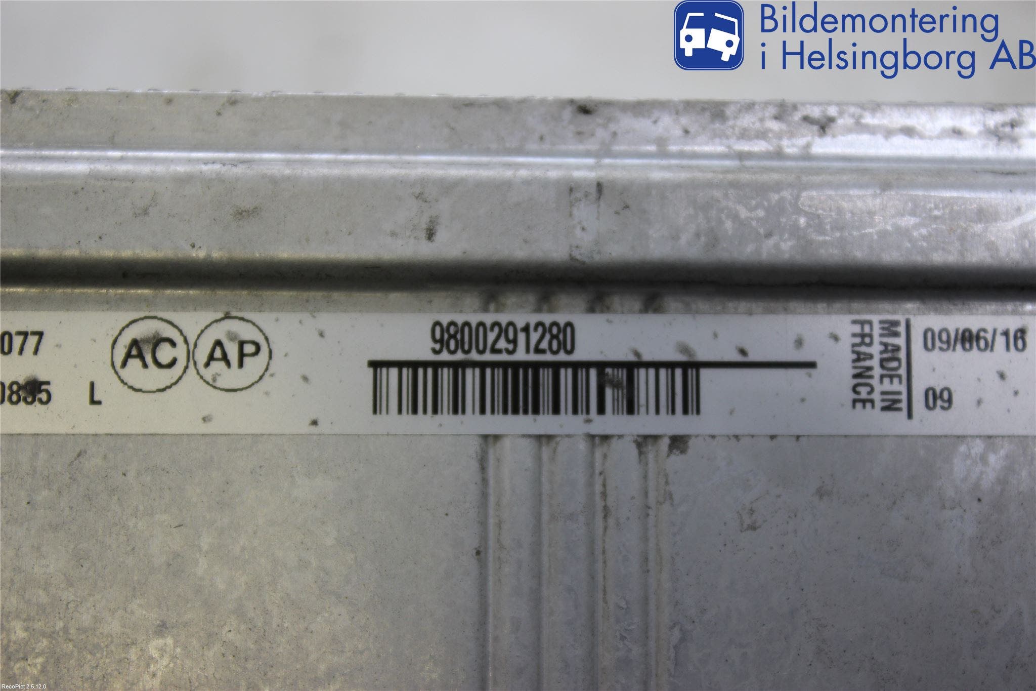 Peugeot PARTNER 16-18 Laddluft-Intercooler Kyl