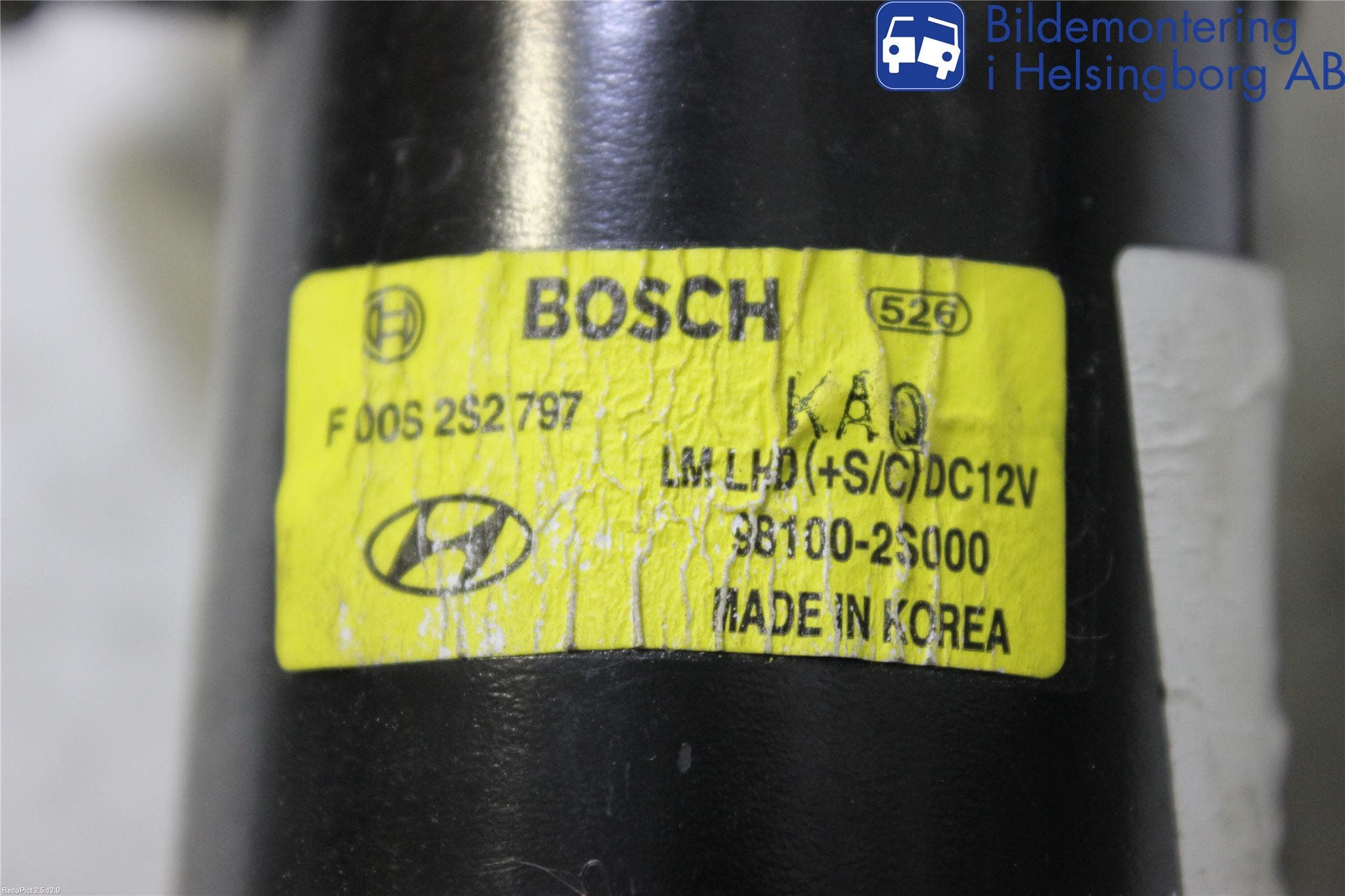 Hyundai ix35 Torkarmotor Vindruta