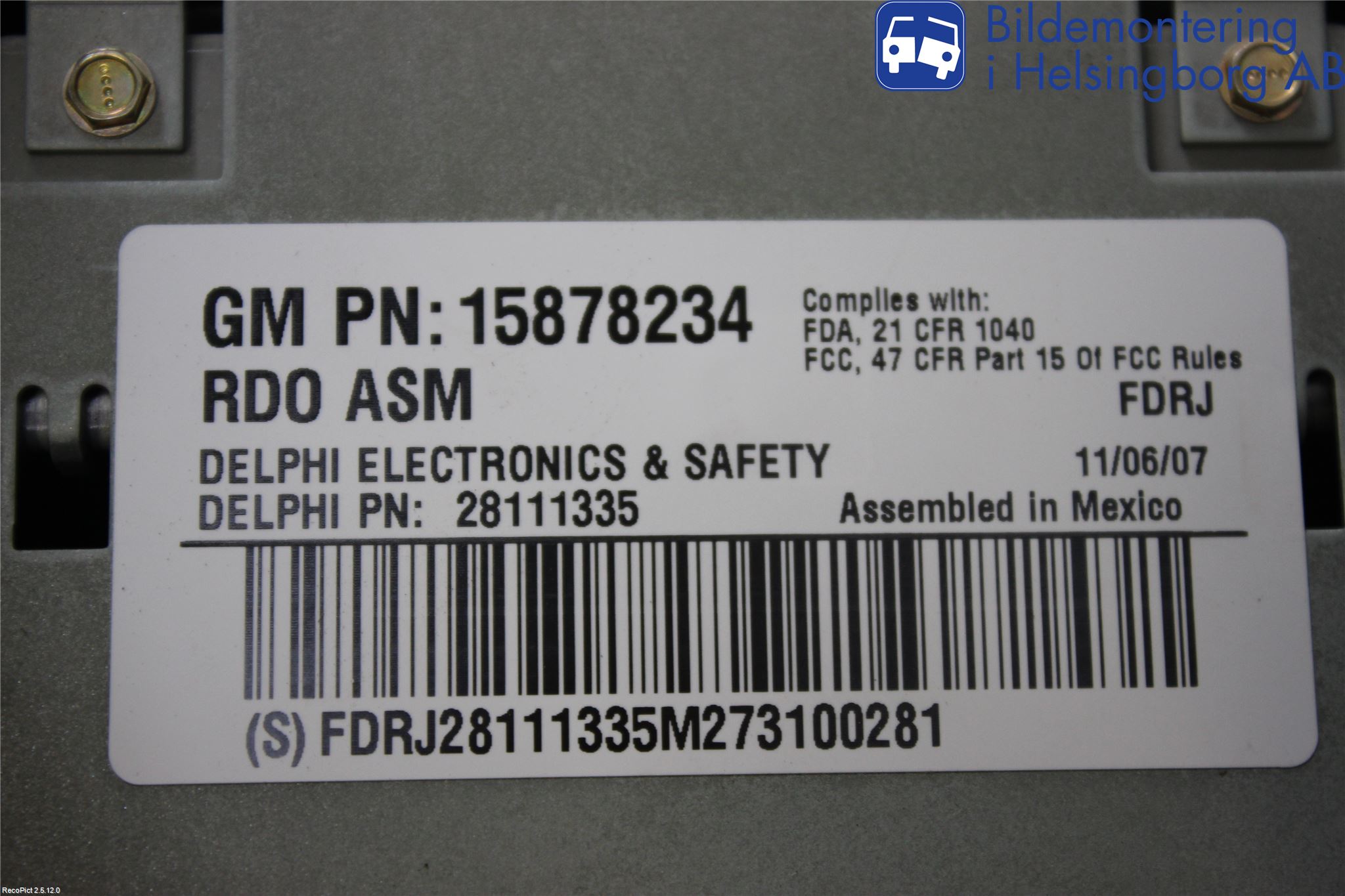 GM CHEVROLET UPLANDER Cd Radio - Multimediapanel