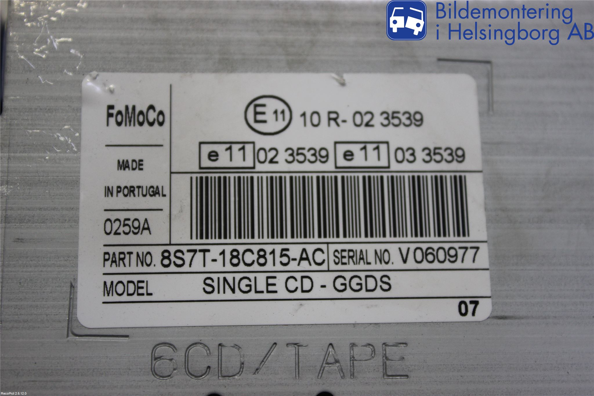 Ford MONDEO 07-15 Cd Radio - Multimediapanel