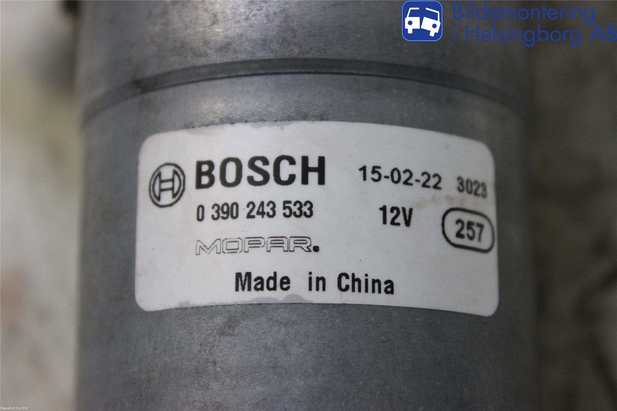 Fiat 500X 15- Torkarmotor Vindruta