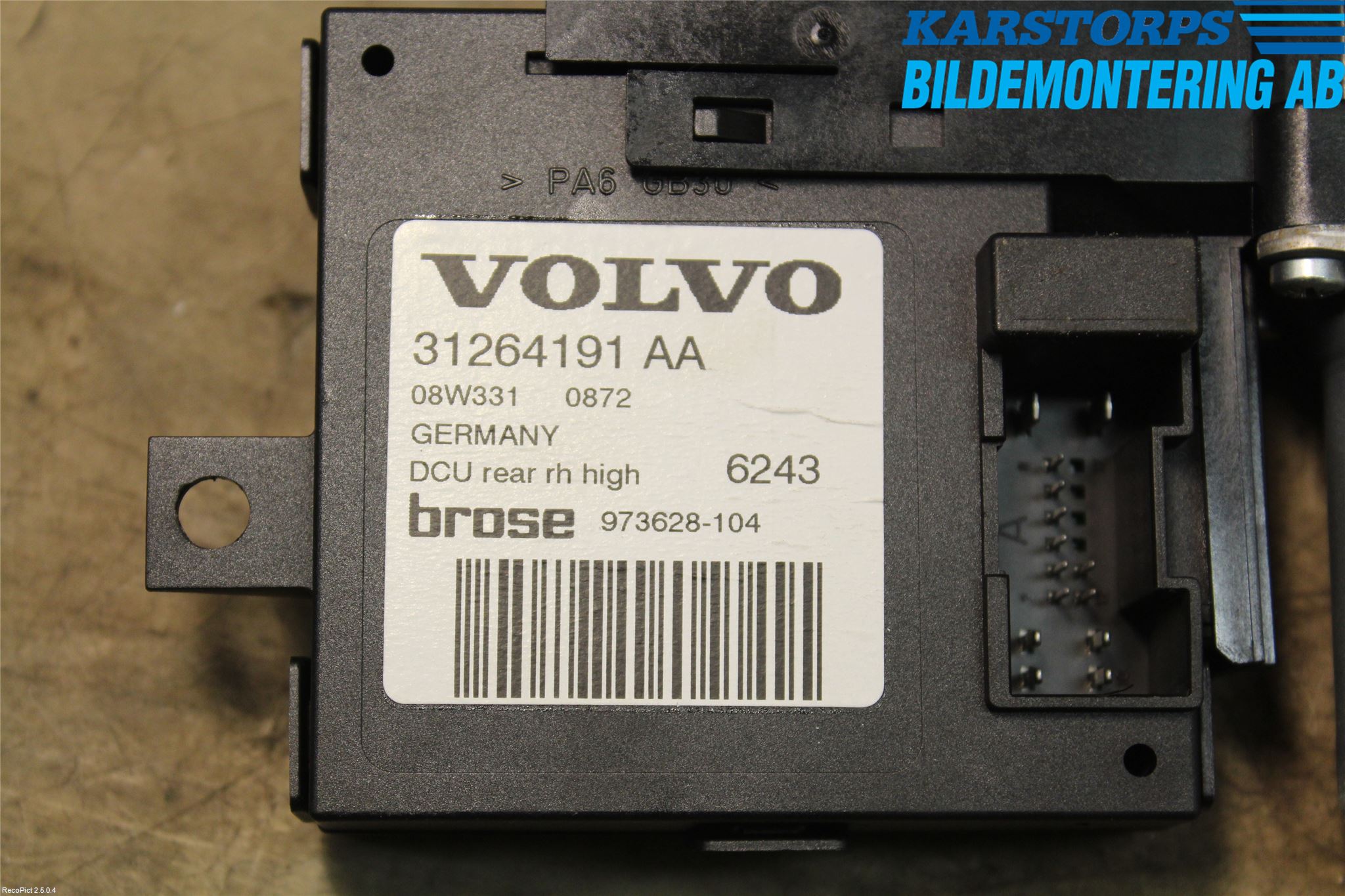 Volvo S40 08-12 Fönsterhissmotor