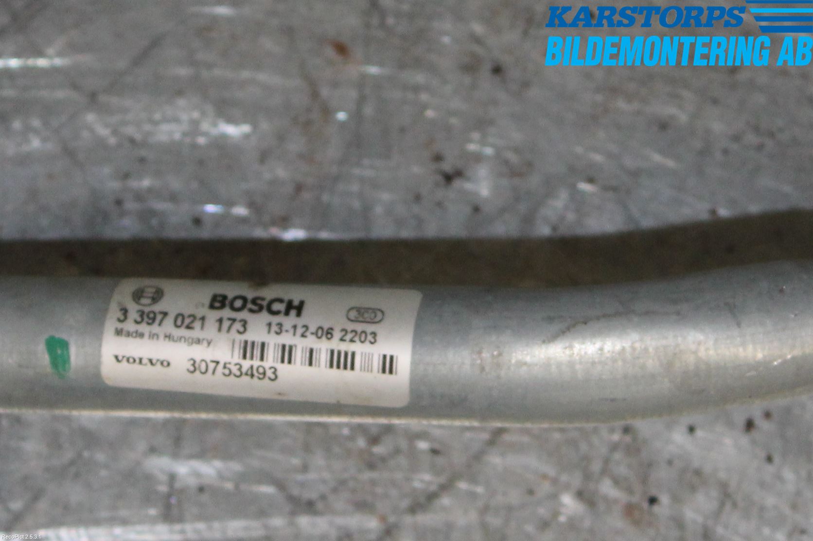 Volvo V60 14-18 Torkarmekanism Vindruta