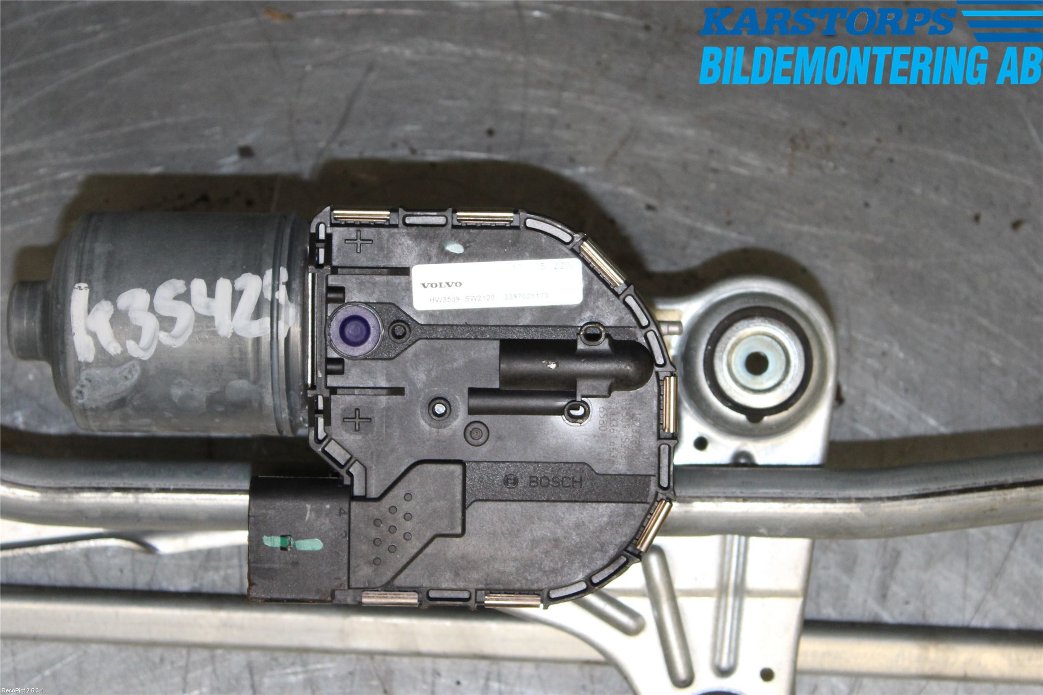 Volvo V60 14-18 Torkarmekanism Vindruta