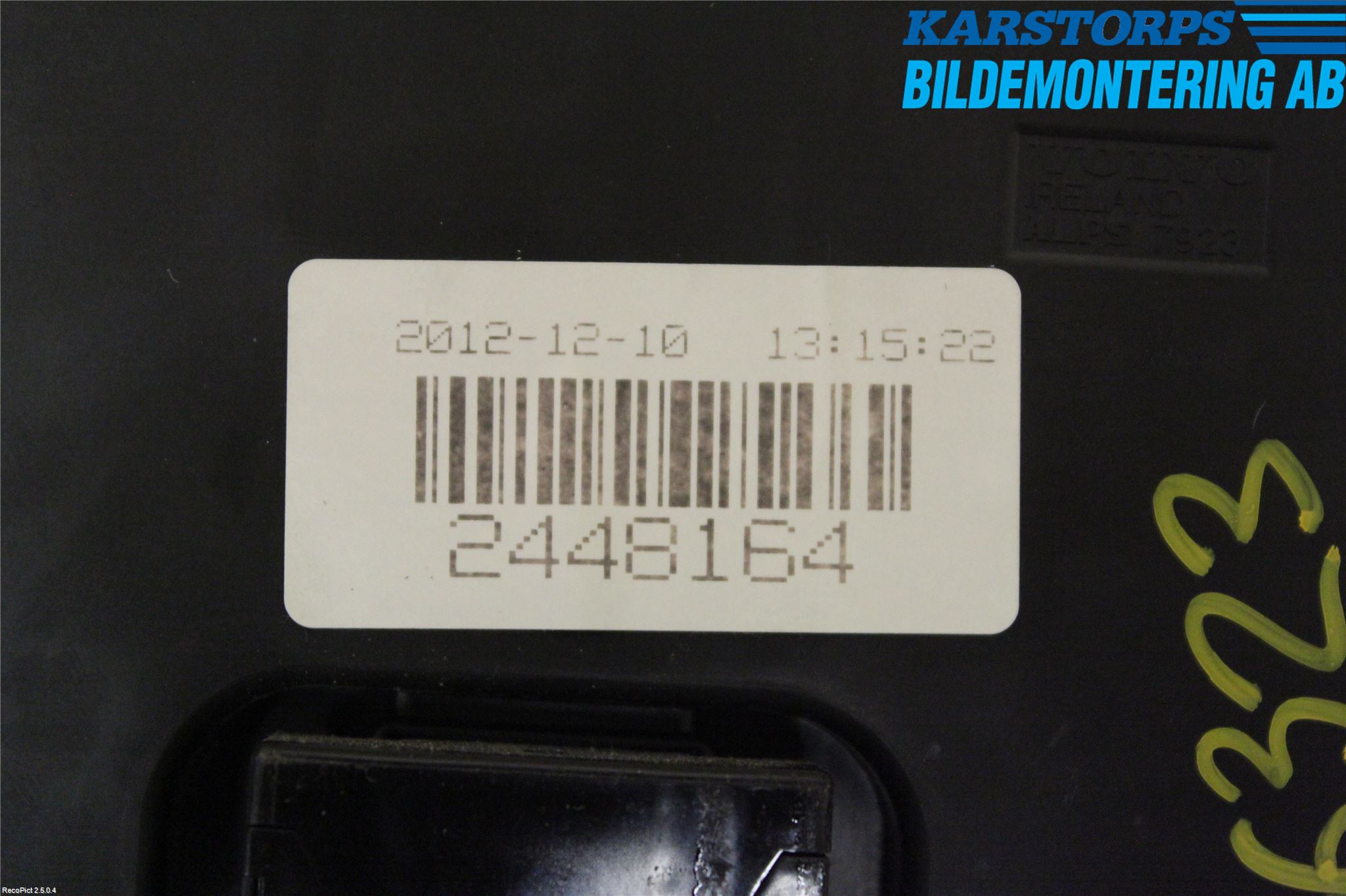 Volvo V60 11-13 Värmereglage