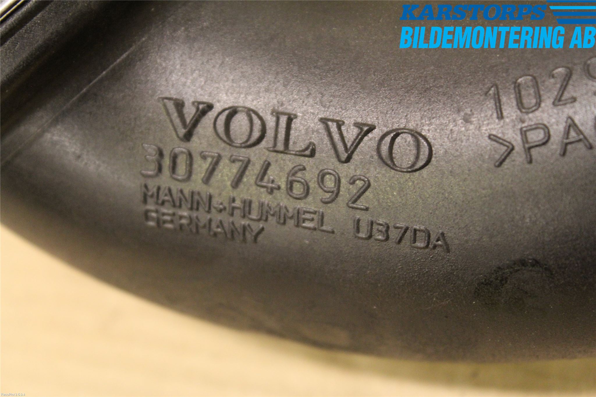 Volvo XC60 14-17 Injgummibälg-Slang