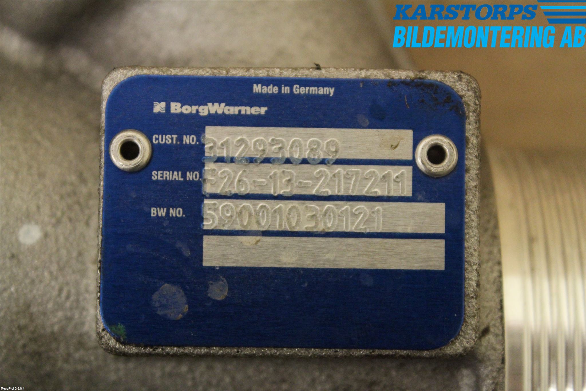 Volvo XC60 14-17 Laddluft-Intercoolerrör