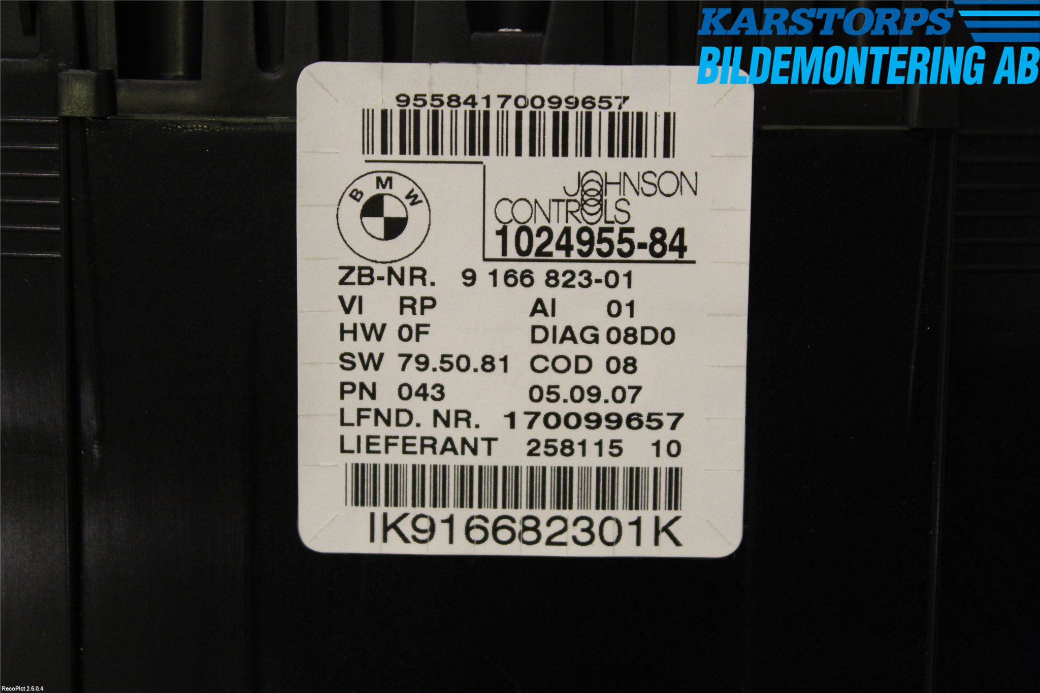 BMW 1 E87/81 5D/3D 03-11 Instrument Komb