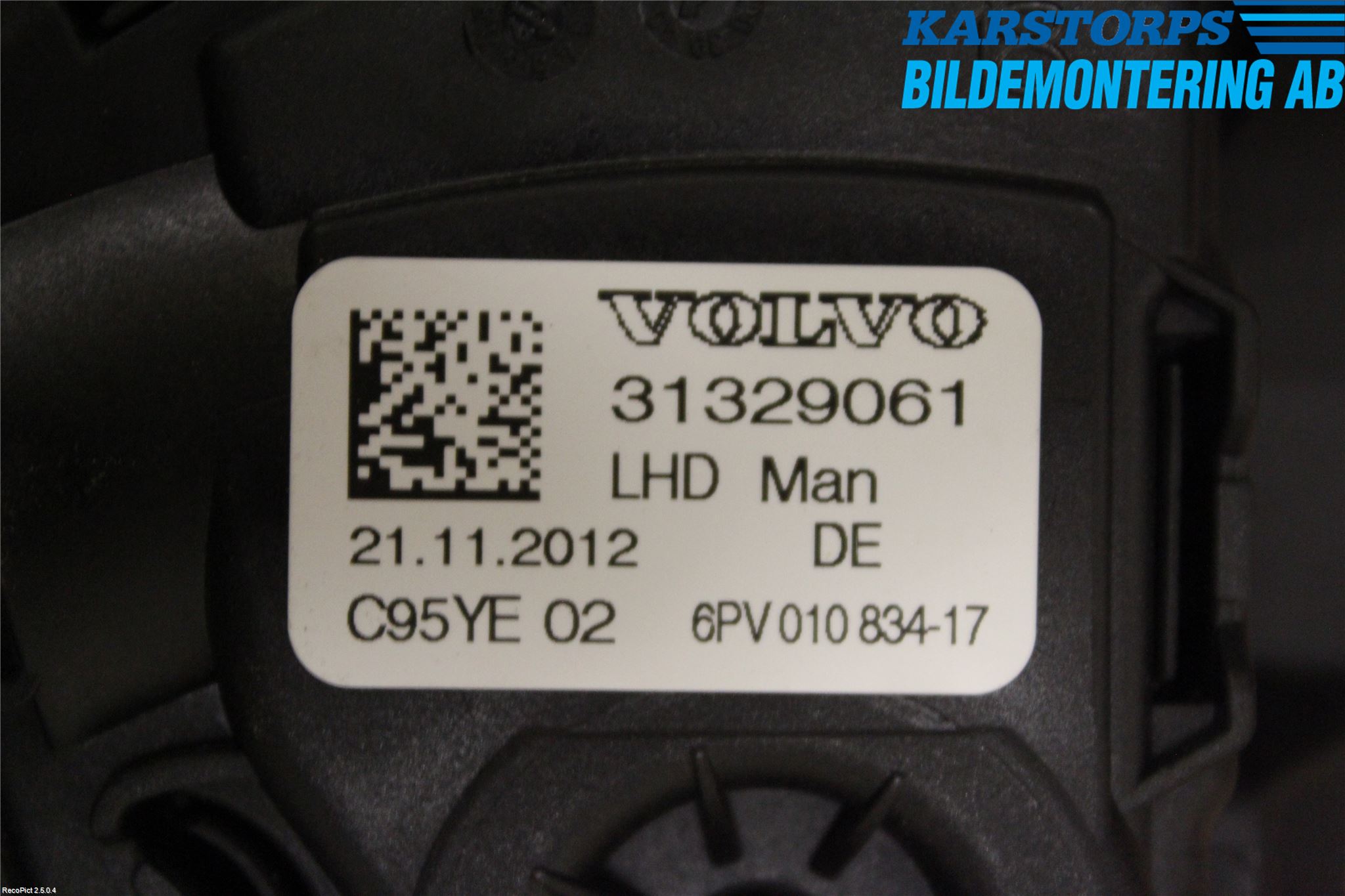 Volvo V60 11-13 Gaspedal