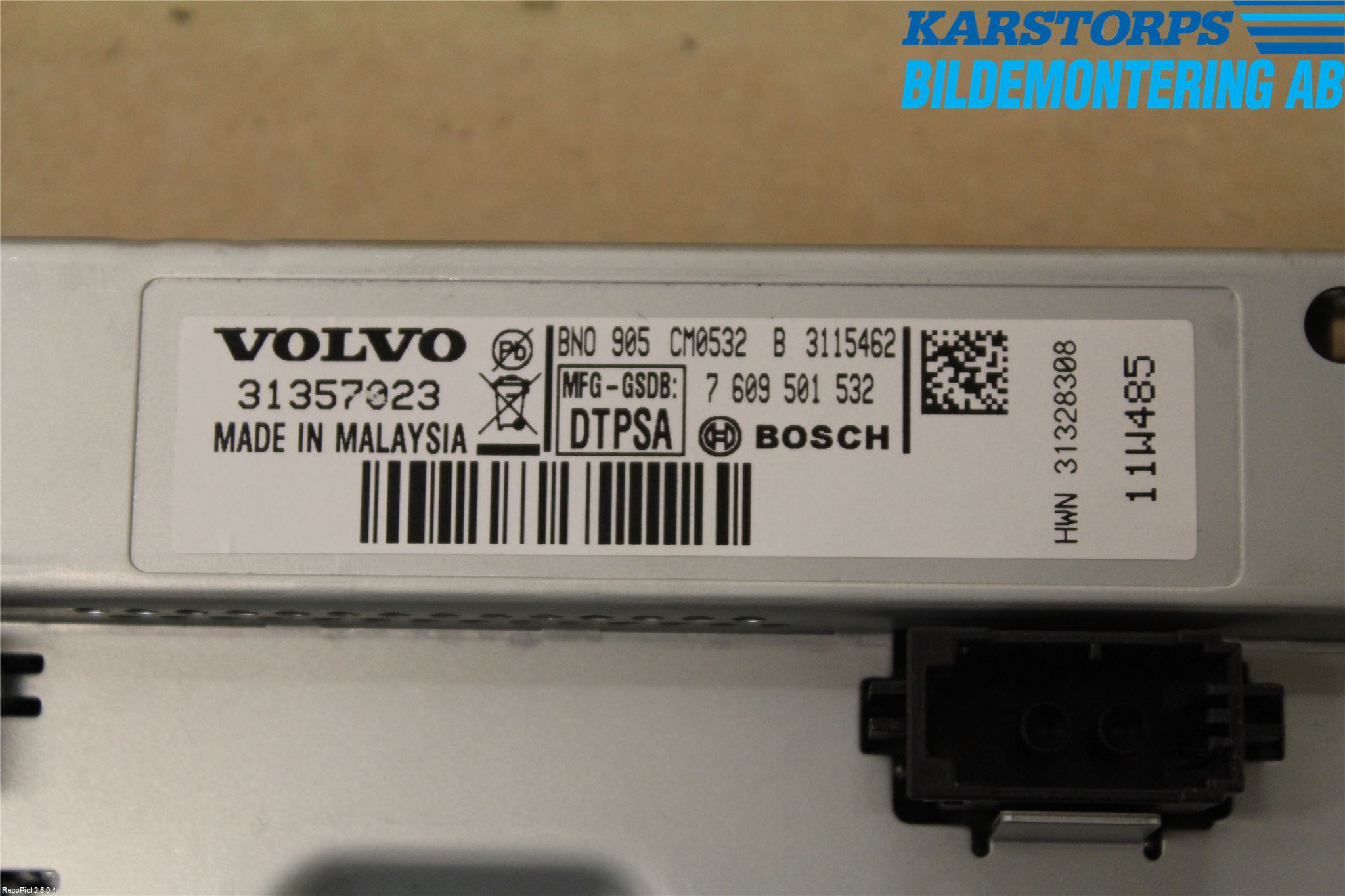 Volvo V60 11-13 Multifunktionsdisplay