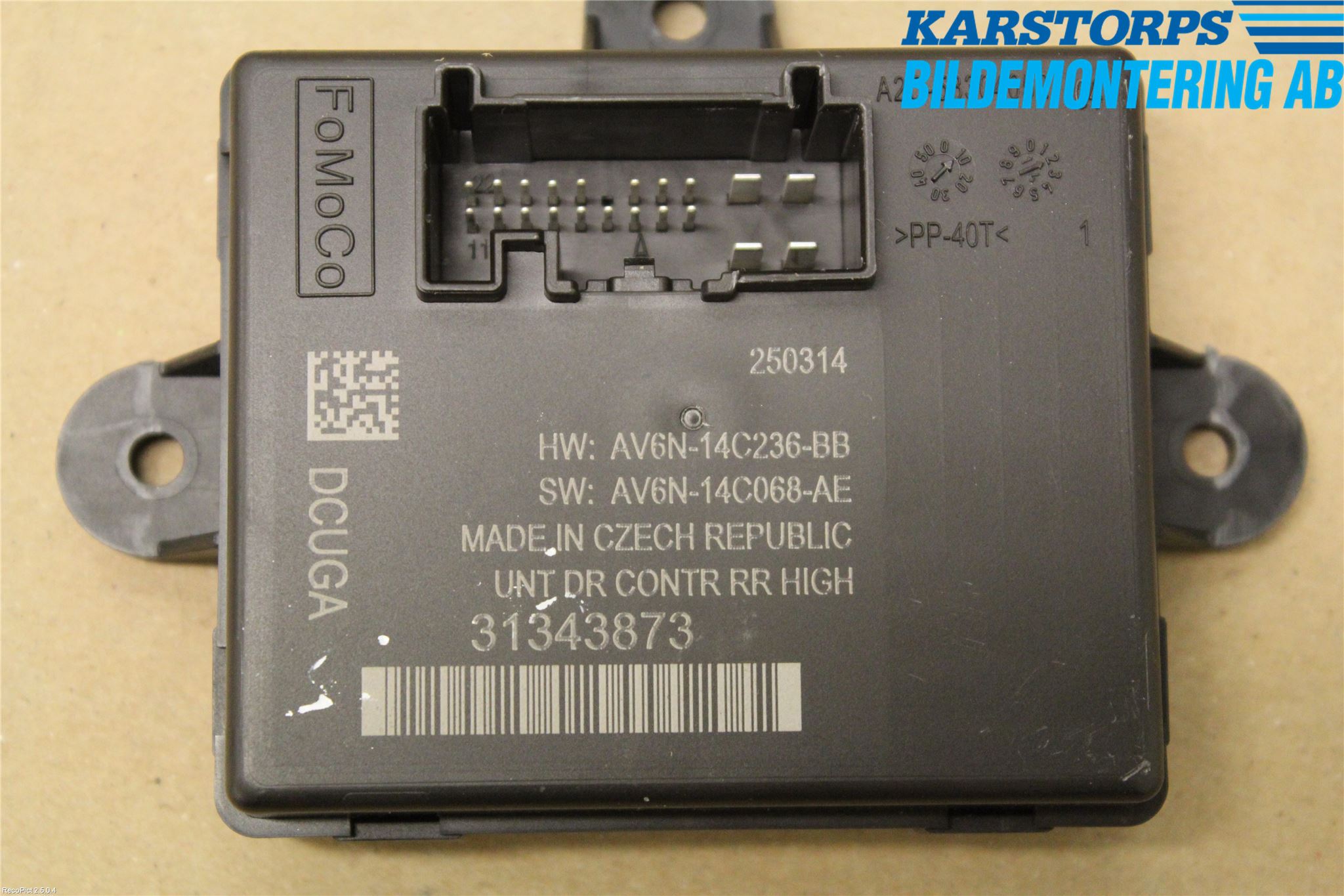 Volvo V60 14-18 Styrenhet Dörr