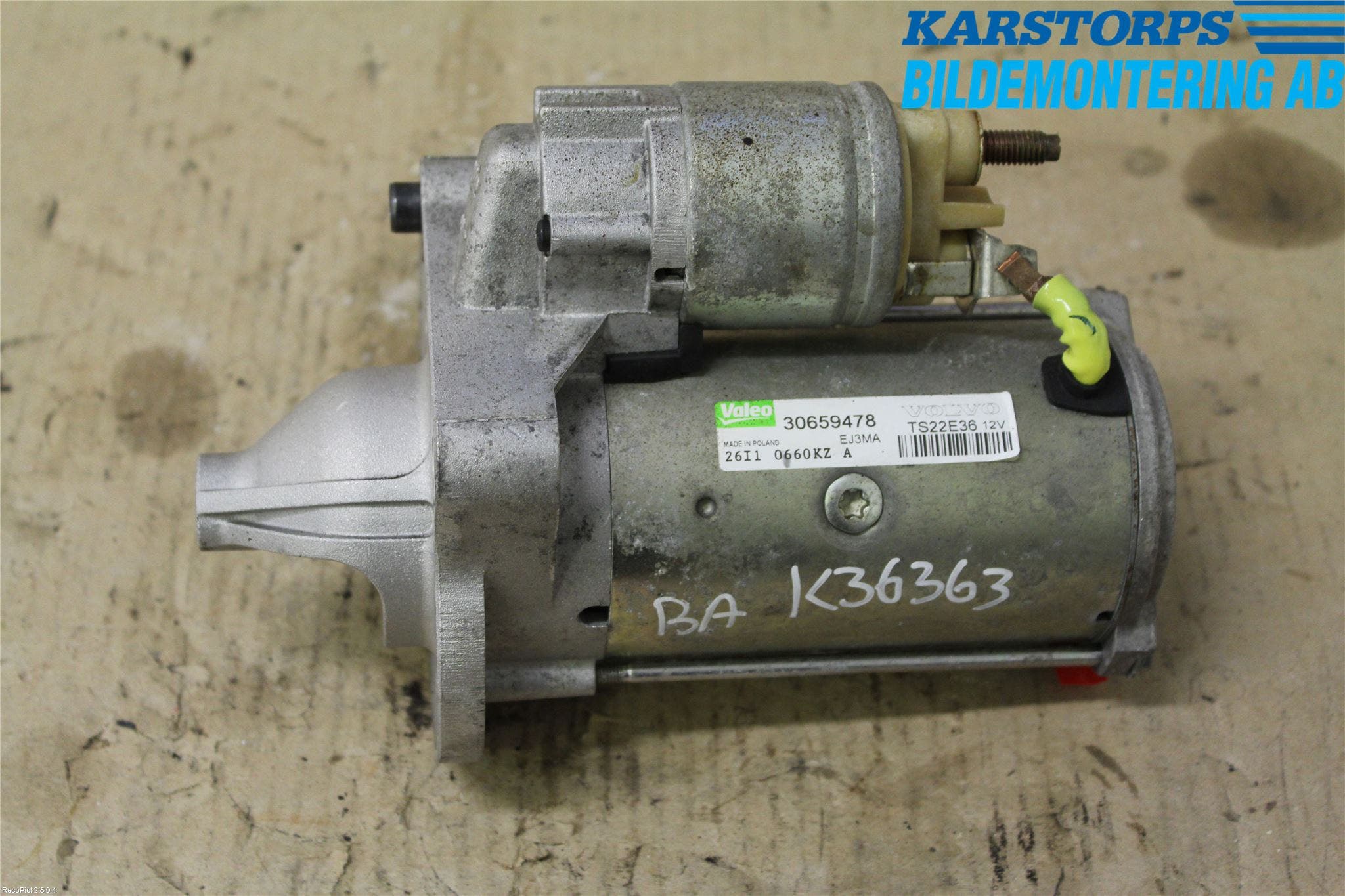 Volvo V70 08-13 Startmotor Diesel