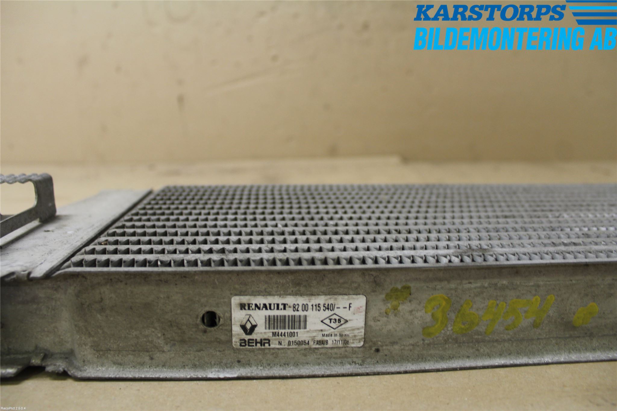 Renault MÉGANE II  06-08 Laddluft-Intercooler Kyl